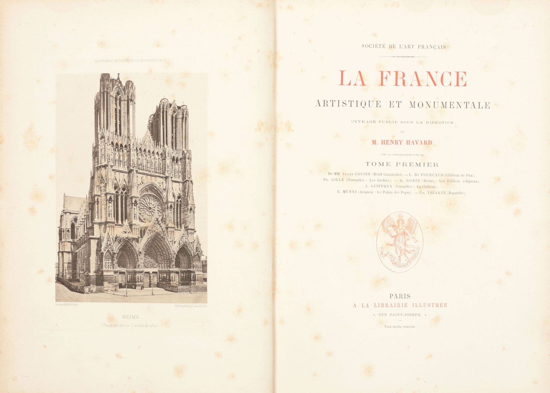 HAVARD, Henry (dir.) La France artistique et monumentale

6 vol. In-folio. Numer&hellip;