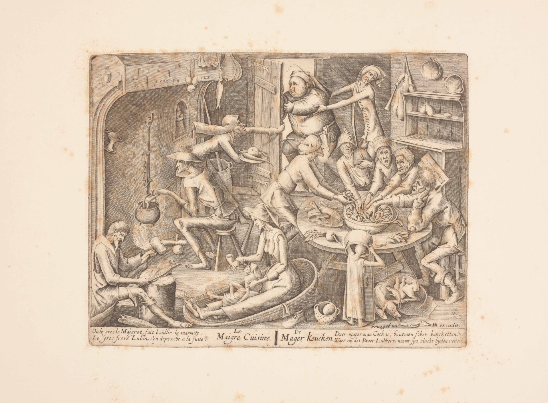 [BRUEGEL, Pieter after (ca. 1525- ca. 1569] The poor kitchen / The rich kitchen
&hellip;