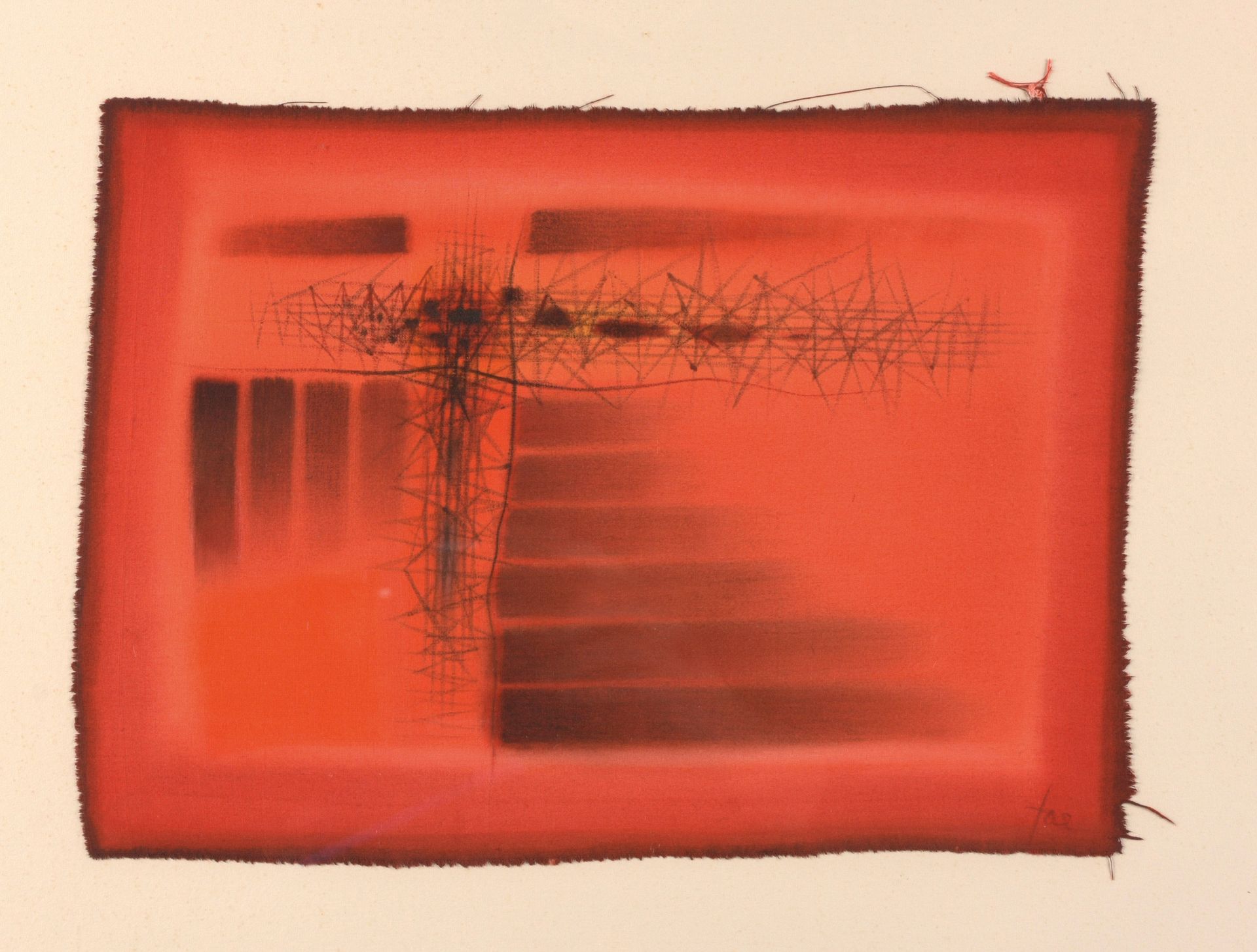JAENISH, Hans (1926-1980) Abstract composition (1960)

Tempera on silk (22.5 x 3&hellip;