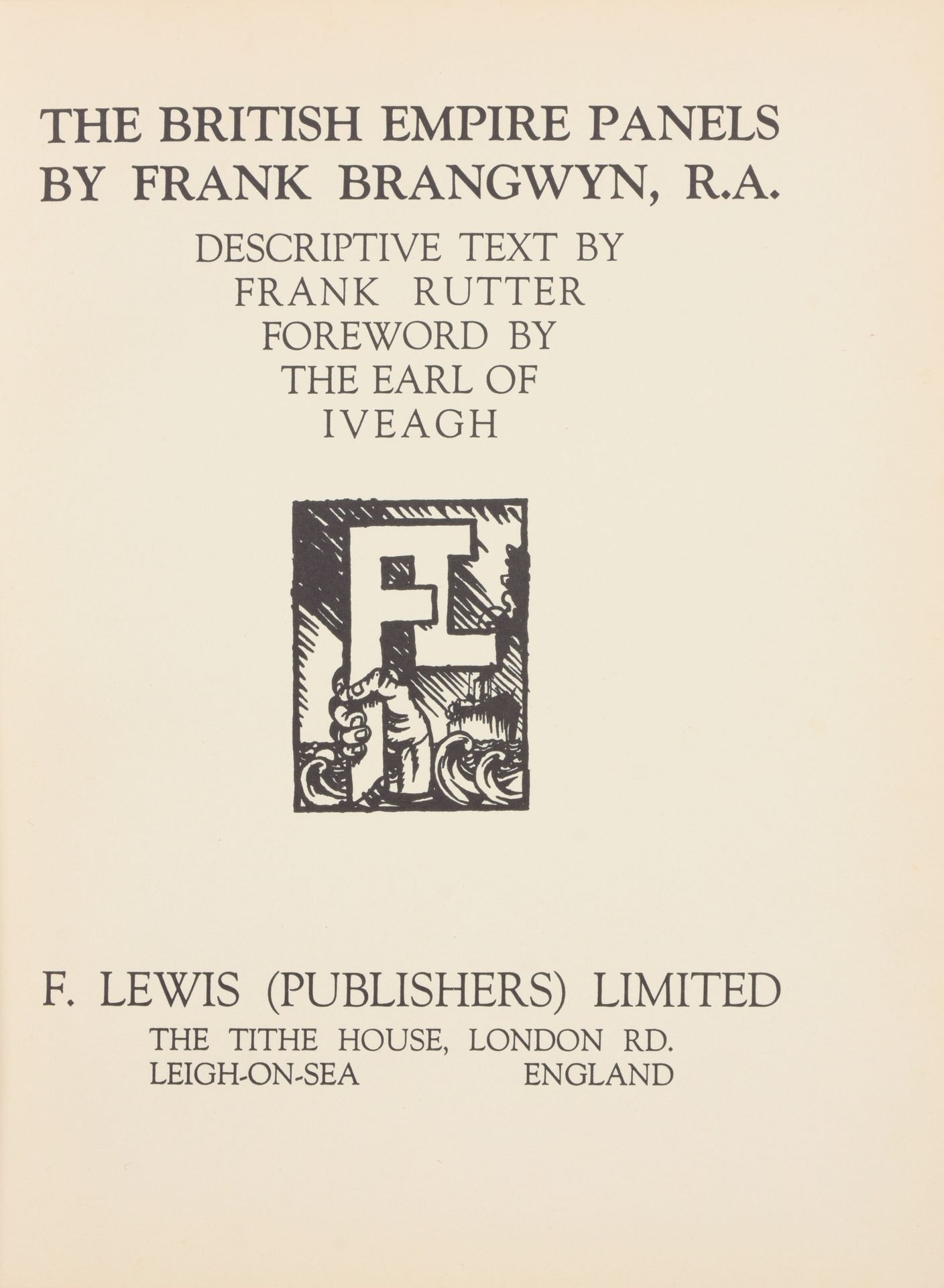 [BRANGWYN, Frank] Diploma Internationalis artium corpratio. Lodi: Frank Brangwyn&hellip;
