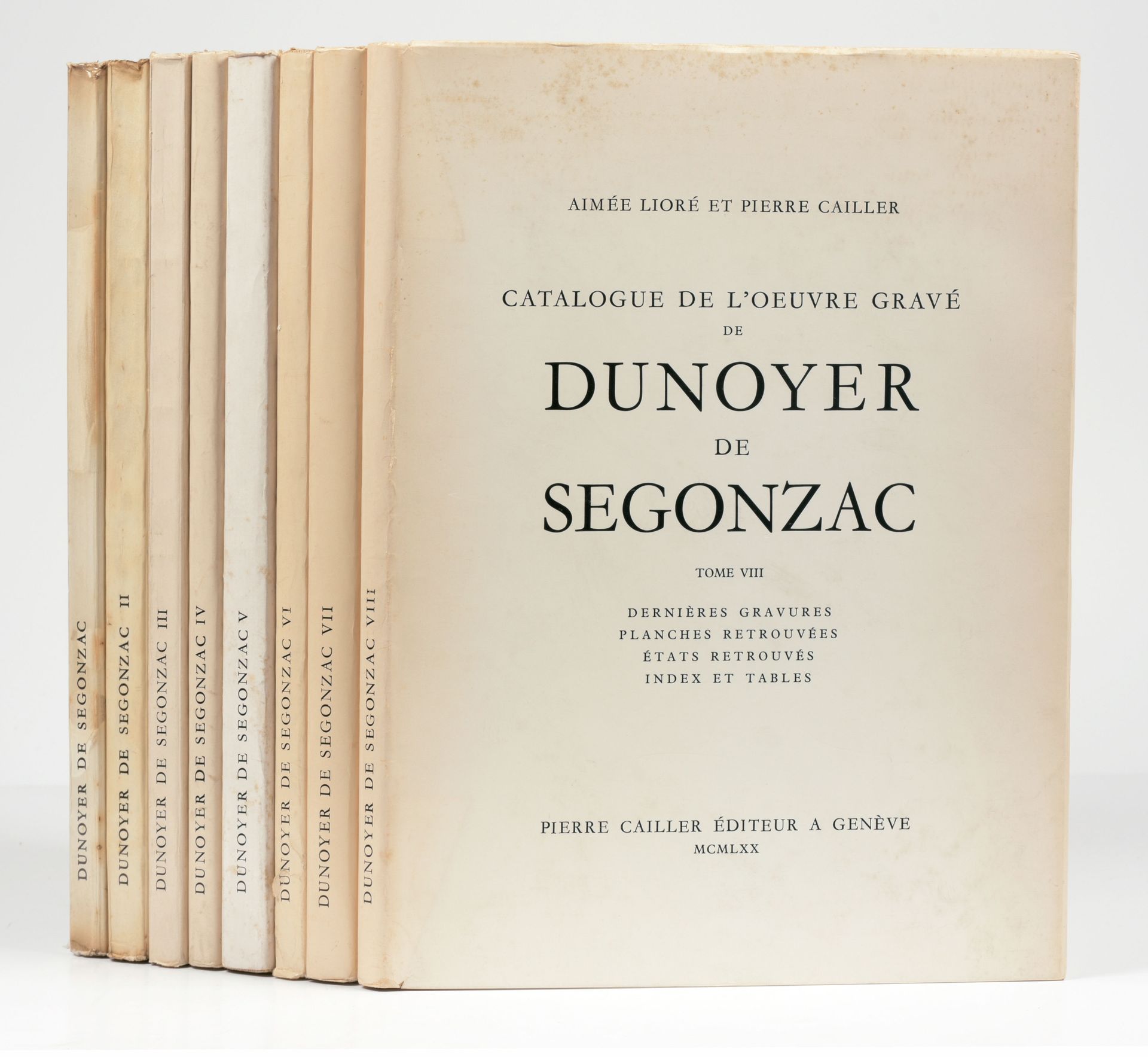 LIORÉ, Aimée et CAILLER, Pierre Catalogue de l'oeuvre gravé de Dunoyer de Segonz&hellip;