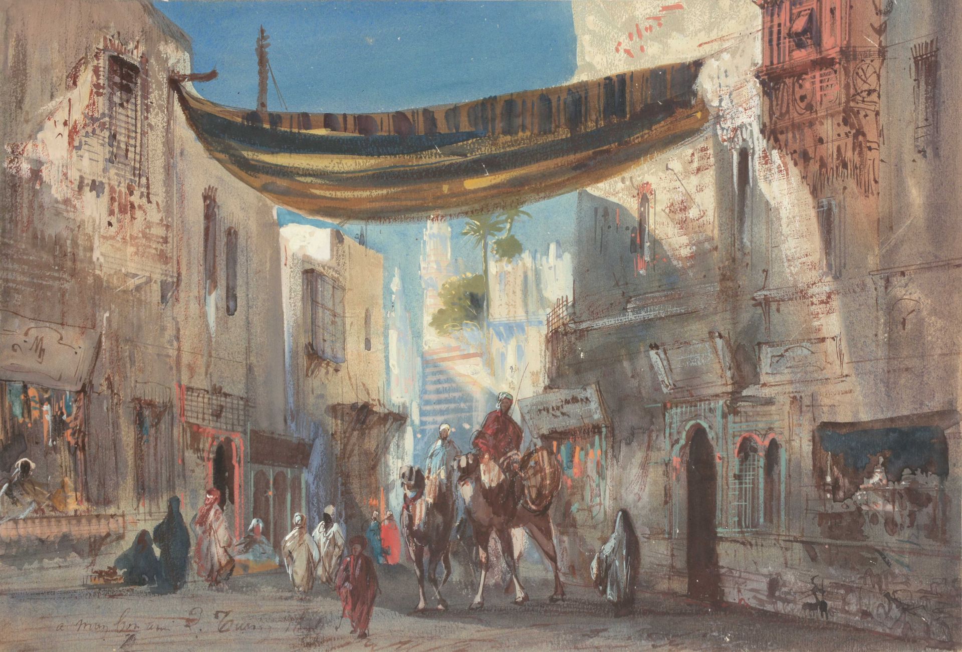 [ROBERTSON, Charles II] Attrib. (1844-1891) Street in North Africa

Watercolour/&hellip;