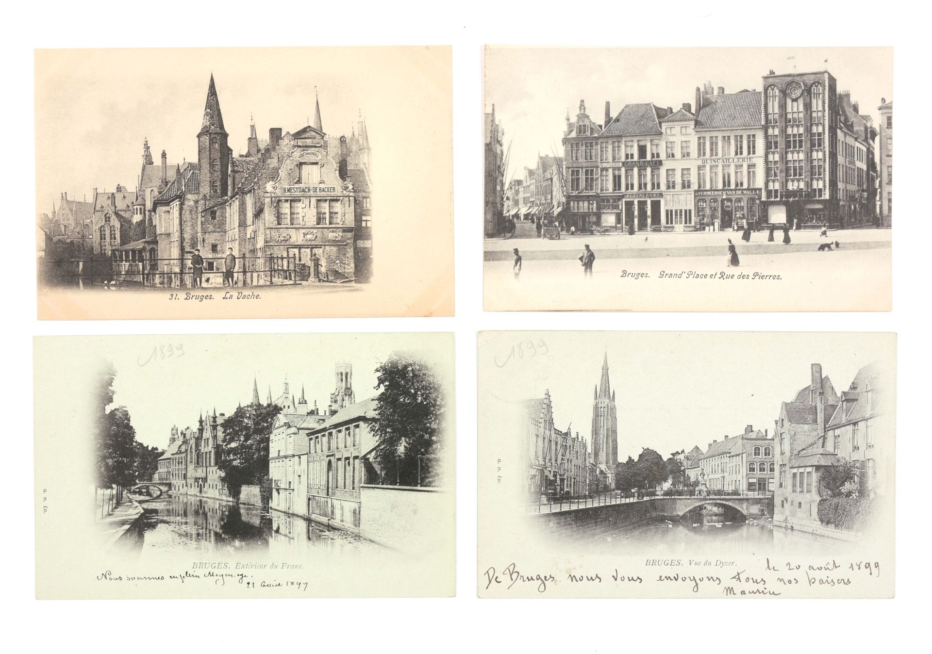 [POSTKAARTEN BRUGGE] Verzameling van 478 zichtkaarten van Brugge, vooral eerste &hellip;