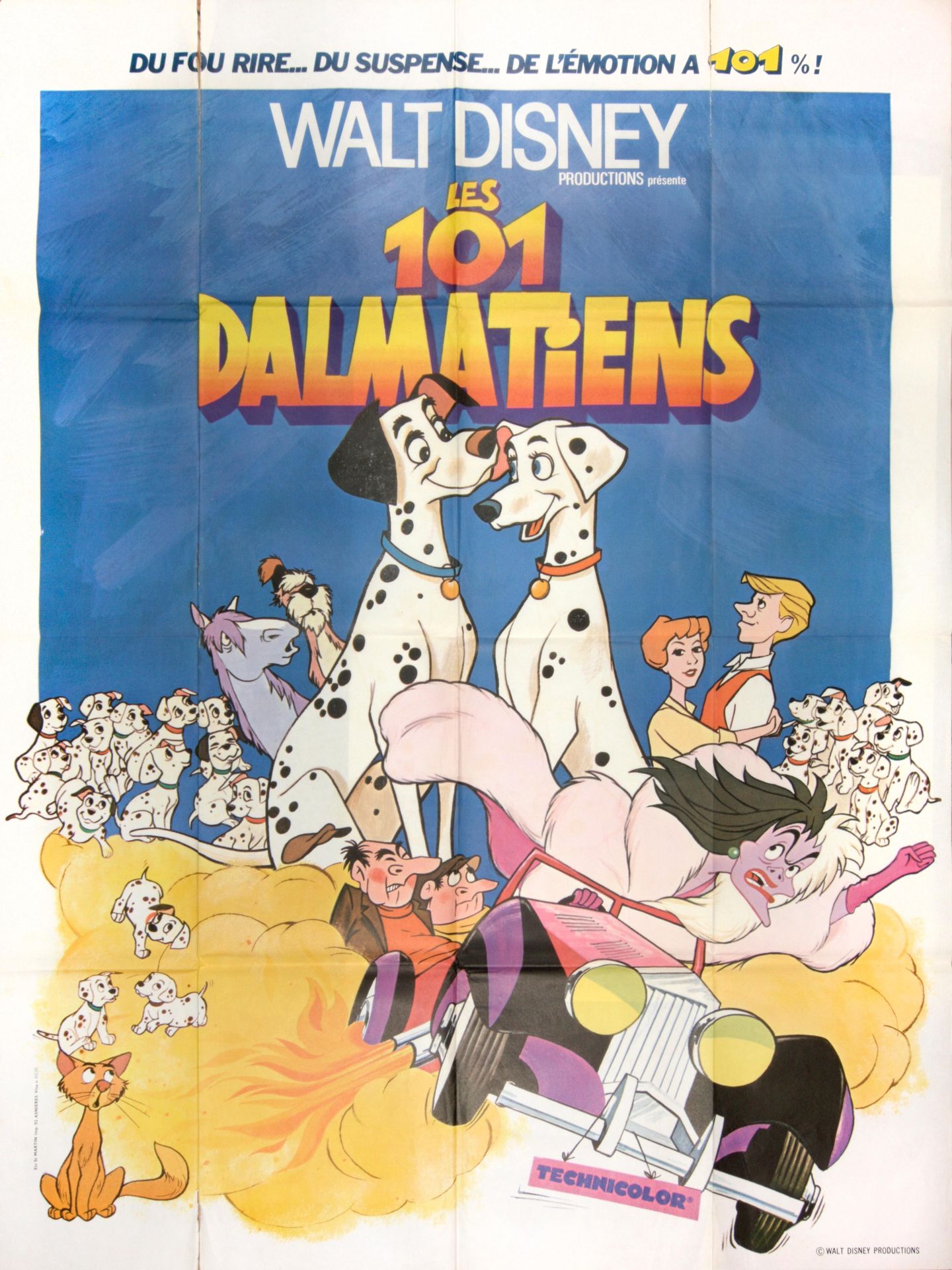 DISNEY, Walt (1901-1966) 达尔马提亚人》（The 101 Dalmatians） (1961)

彩色海报（157 x 115厘米）。已&hellip;