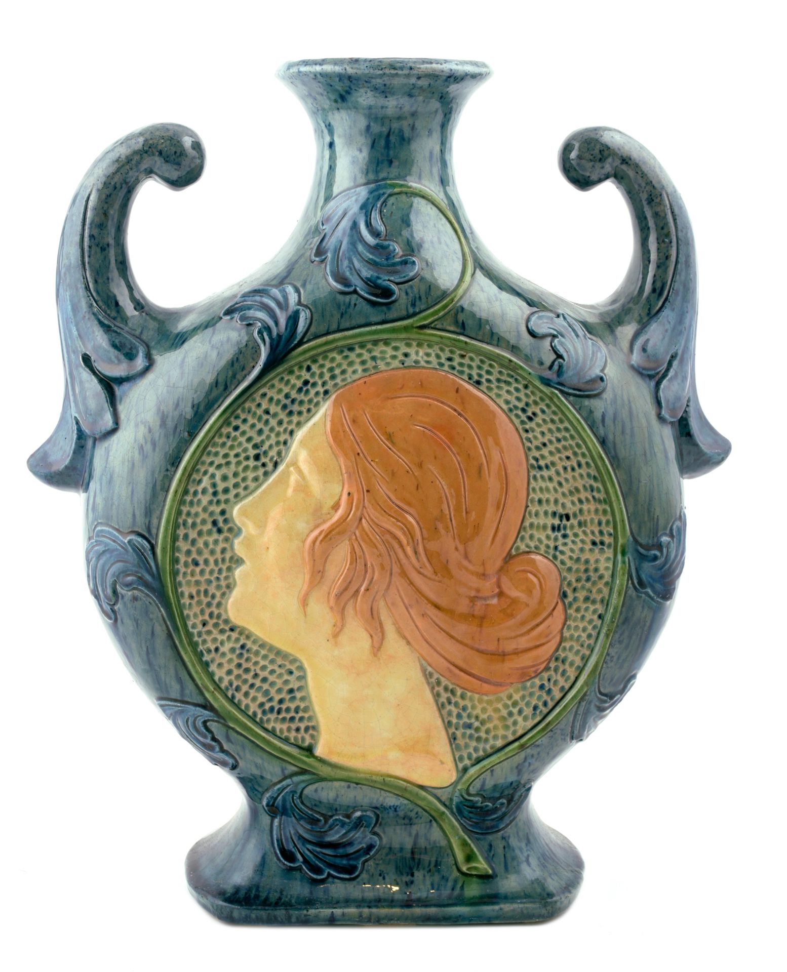 WILLEMYNS (Brugge) Vaina Art nouveau con cabeza de chorlito, número de modelo 37&hellip;