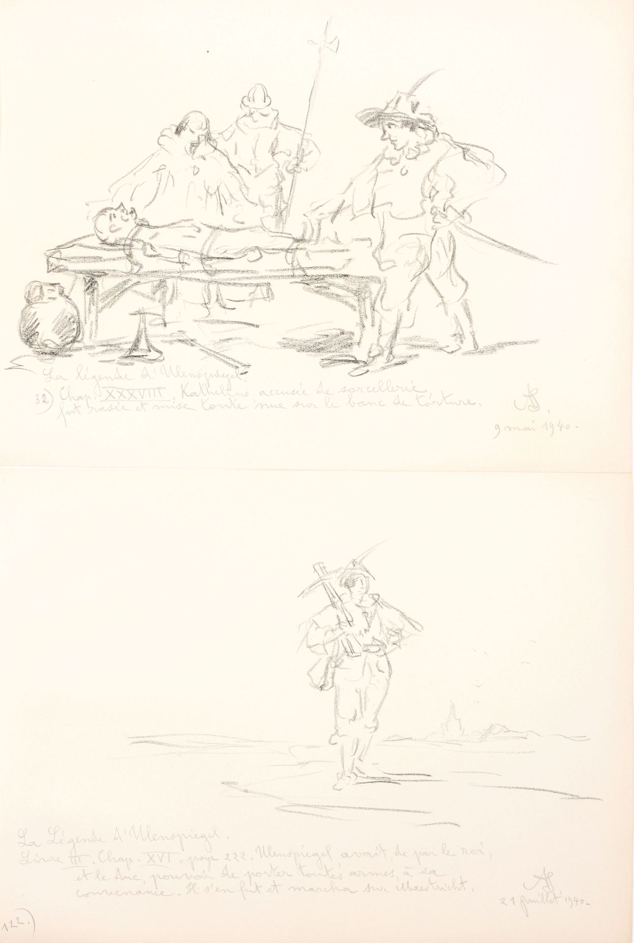 JAMAR, Armand (1870-1946) Uilenspiegel

Reeks van 20 tekeningen (27 x 36 cm), al&hellip;