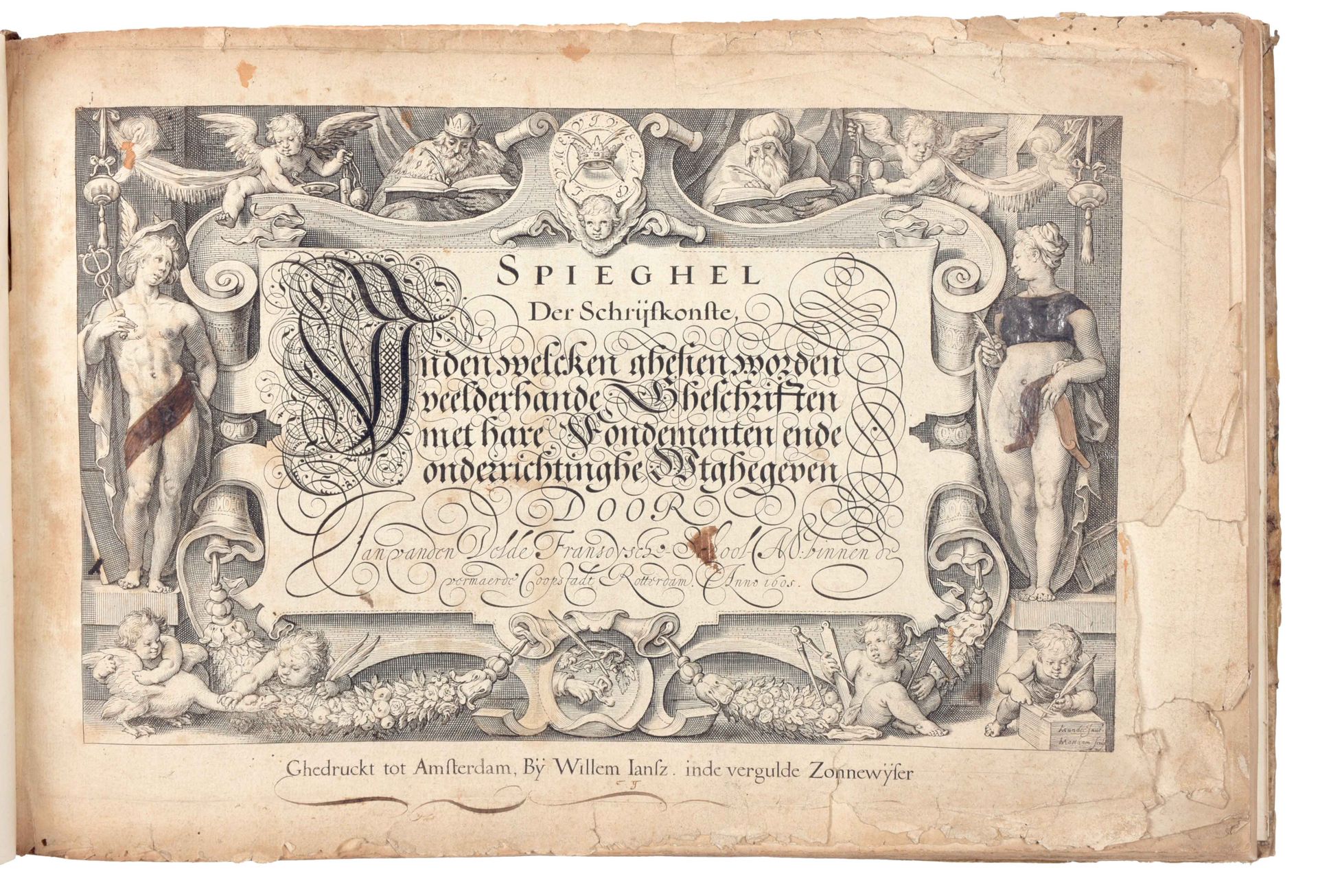 VELDE, Jan van den Spieghel der schrijfkonste / Artificiosissimum grammatices ve&hellip;