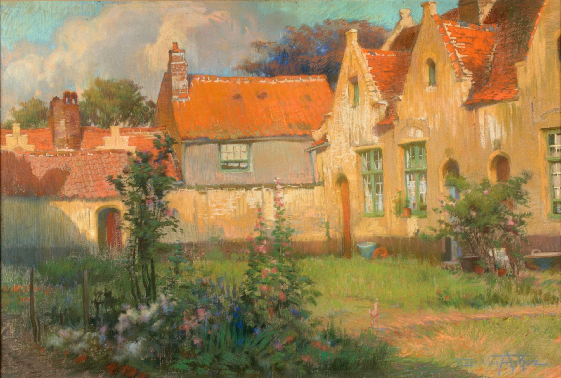 VAN ACKER, Flori (1858-1940) Godshuisjes in Bruges

Pastel (67 x 95 cm) op doek,&hellip;