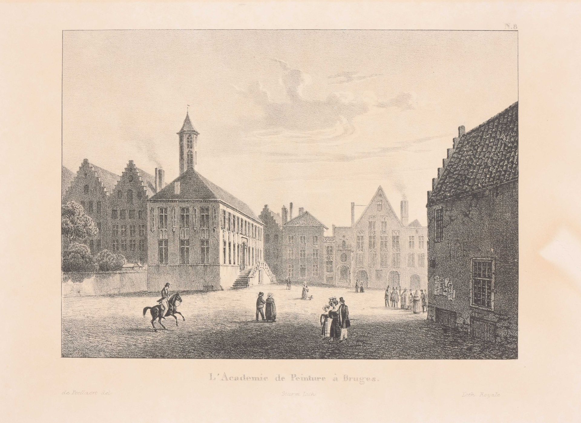 [Brugge] 布鲁日的绘画学院

Sturm naar de Peelaert（约1825年）的平版画（16 x 19.5厘米）。参考文献：Michiels&hellip;
