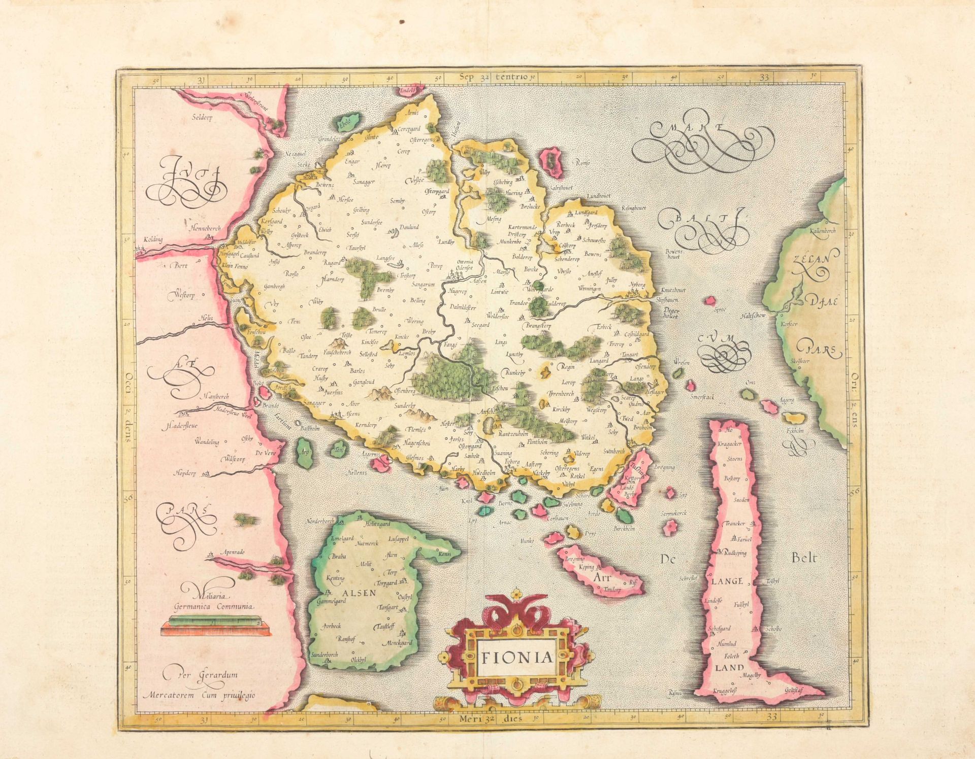 [DENMARK] Fionia

Orig. Handkolorierte Karte (36 x 41,5 cm) von Mercator ca. 160&hellip;