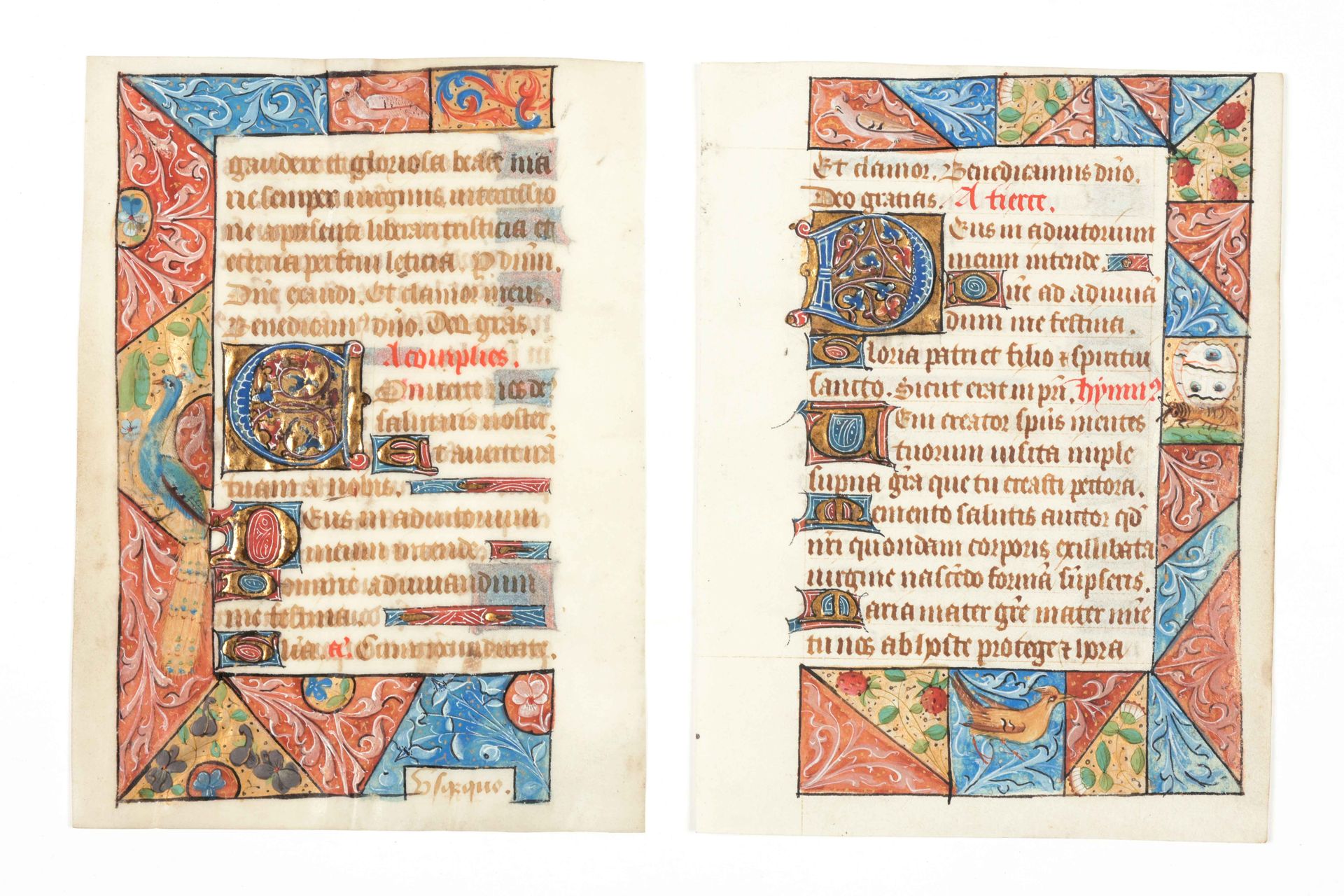 [MINIATUURBLADEN] Twee bladen op perkament, Rouen um 1480

Abmessungen: (162 x 1&hellip;