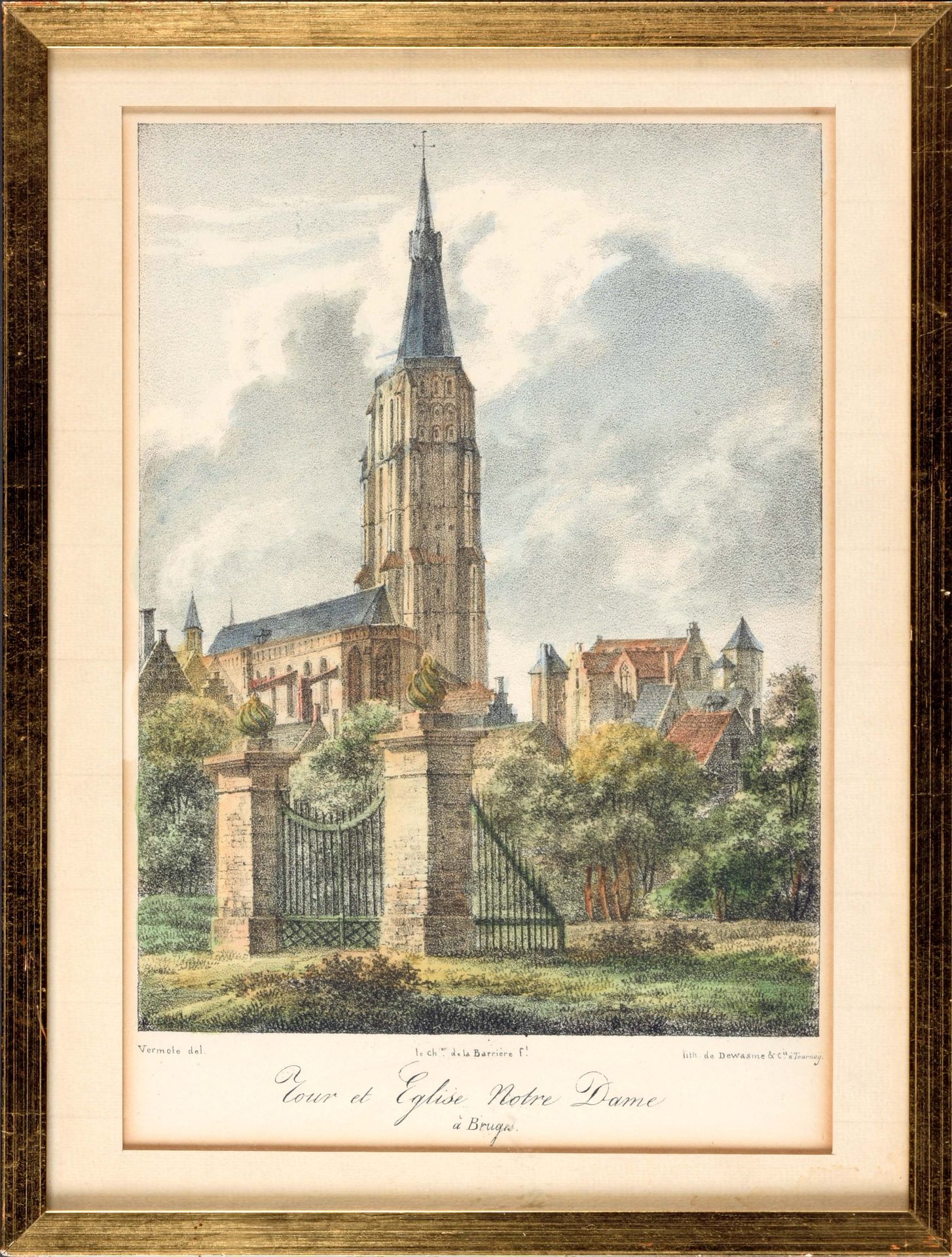 [Brugge] 布鲁日的塔和圣母教堂

平版印刷（23 x 16厘米），手绘（Tournay，Dewasme，约1820年），制作。参考文献：Michiels&hellip;