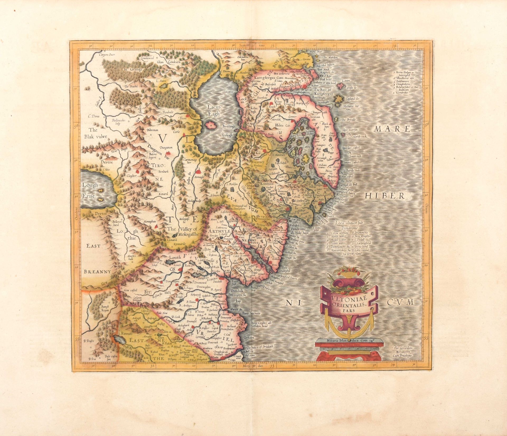 [NORTHERN IRELAND] Ultoniae Orientalis Pars

Orig. Handkolorierte Karte (35 x 38&hellip;