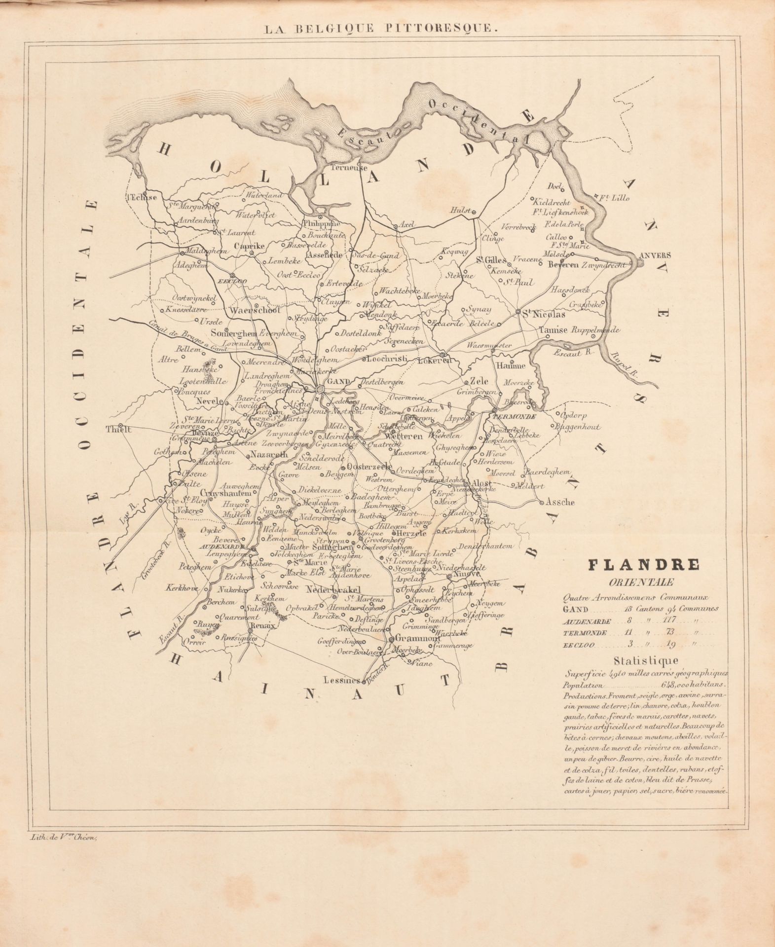 [BELLET, Louis] Picturesque Belgium. History. Geography. Topography. Natural his&hellip;