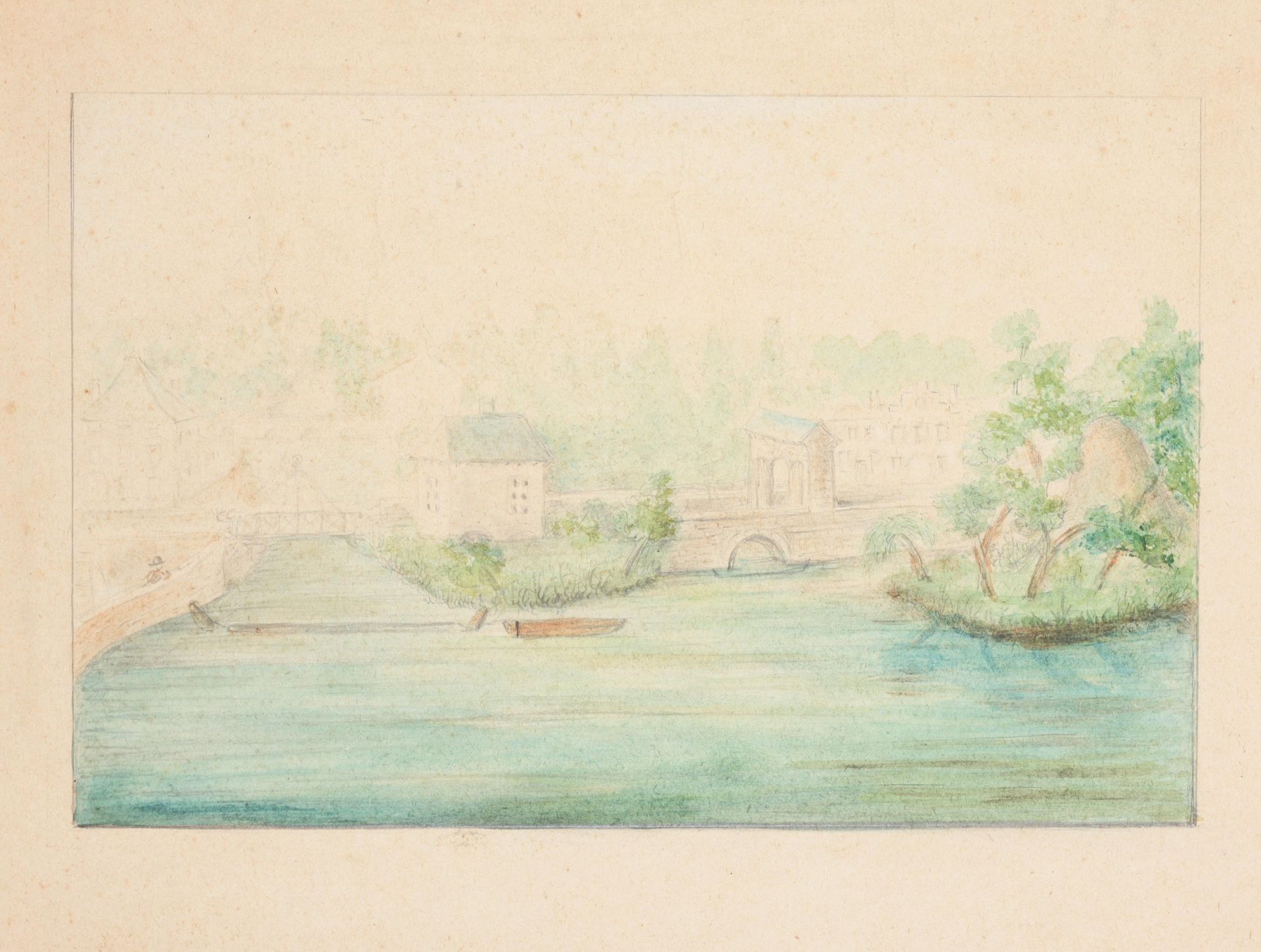 [Gent] 根特市4个广场的展示

1. "Nieuwland, Gent"，水彩画(21 x 27.5 cm met marges)，19世纪初。 2. "&hellip;