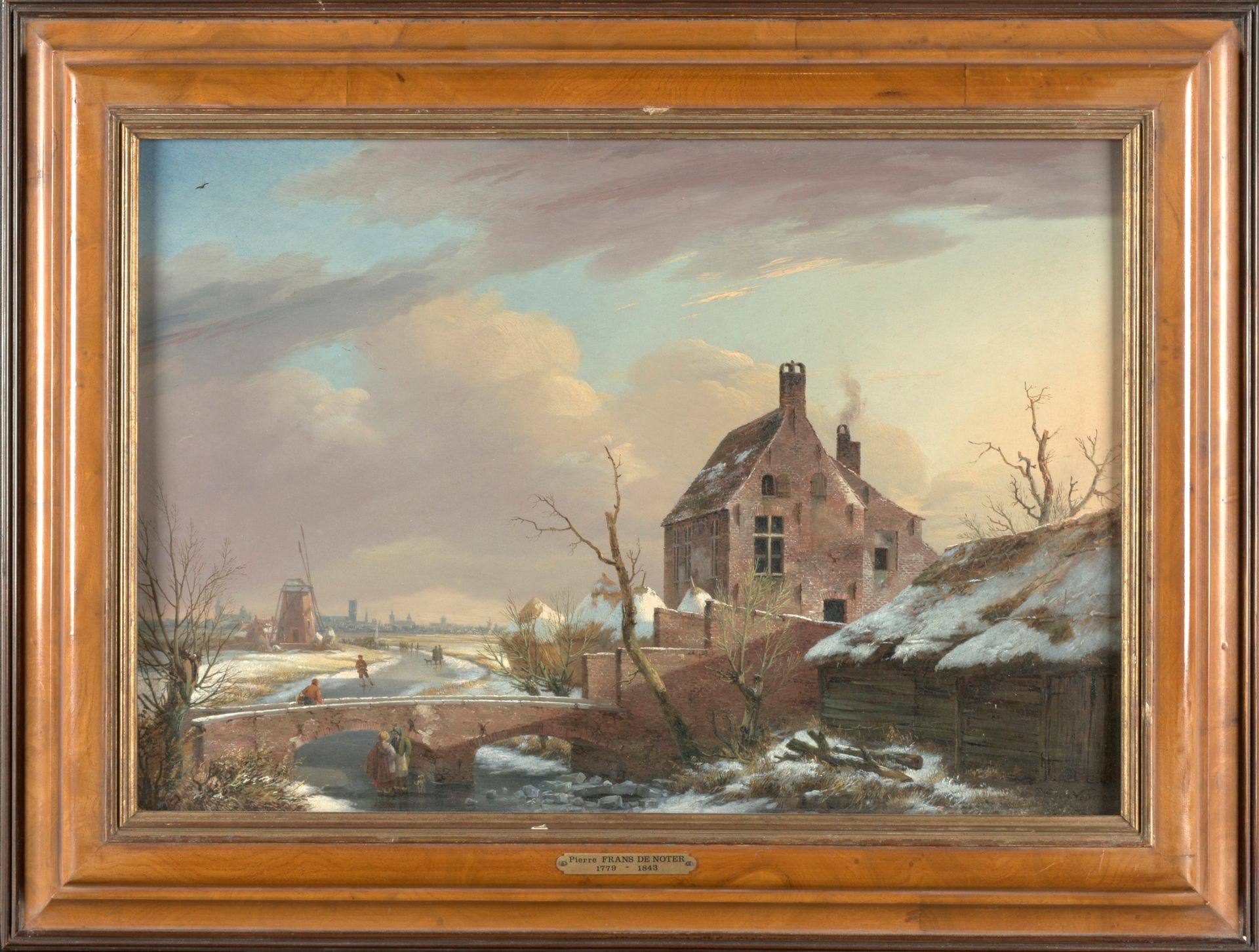 DE NOTER, Pieter Frans II (1779-1842) Winterlandschap met panorama van Gent

Oli&hellip;