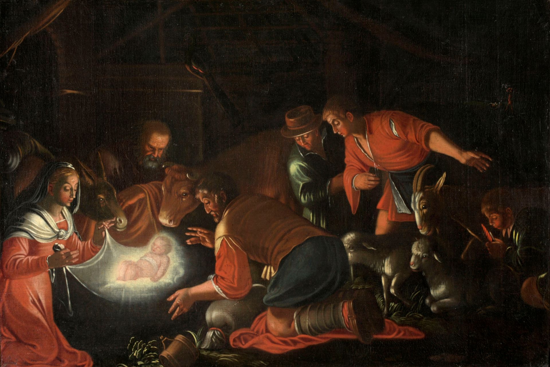 [BASSANO, Jacopo] d'après L'adoration des bergers

Huile sur toile, 97 x 65 cm, &hellip;