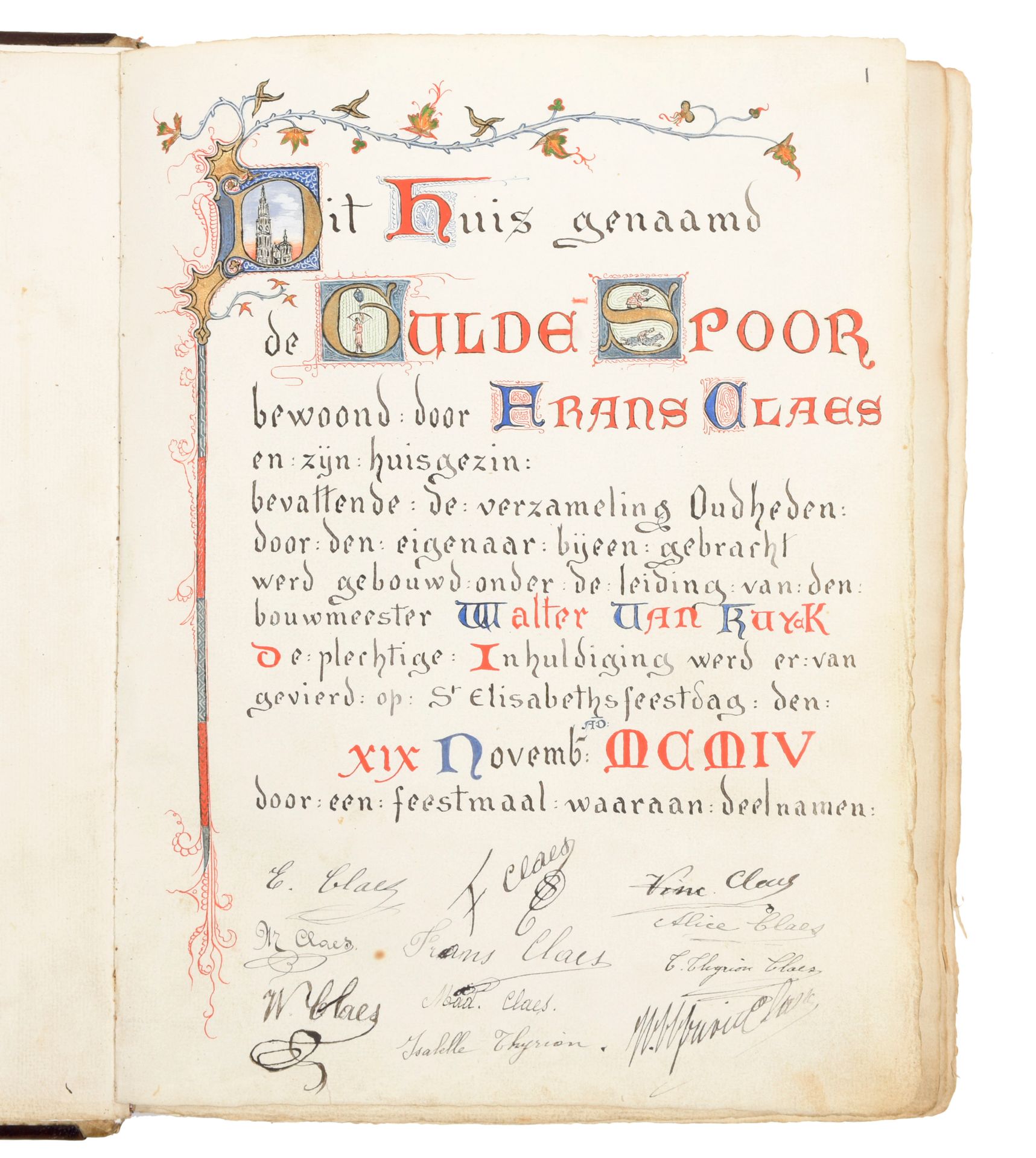 [ANTWERPEN] - FRANS CLAES MUSEUM 3份手写的登记册，即 "Het huis genaamd de Gulde Spoor van&hellip;