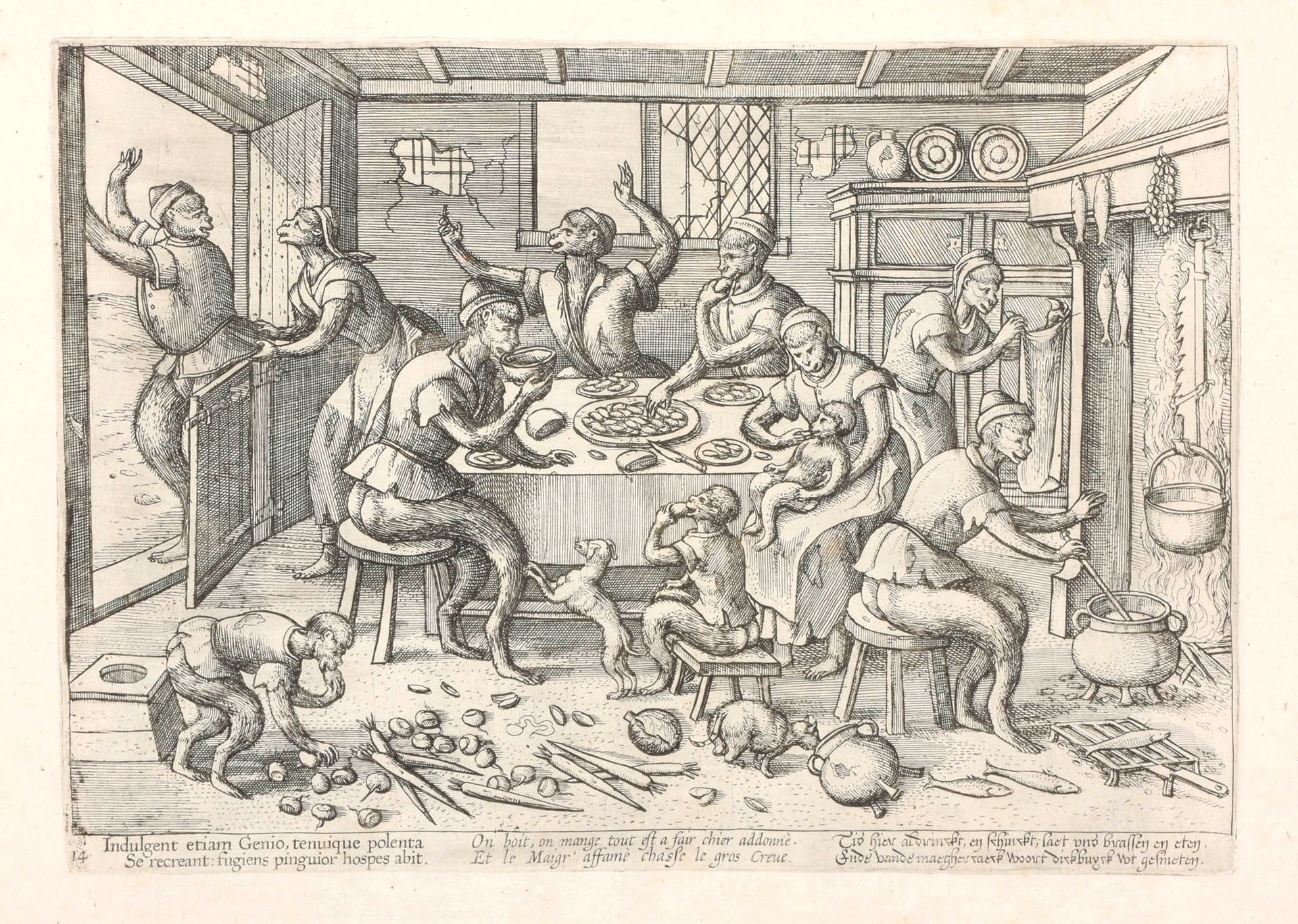VAN DER BORCHT, Pieter (1545-1608) 
[Monkeys: 16 plates after Pieter Bruegel]


&hellip;