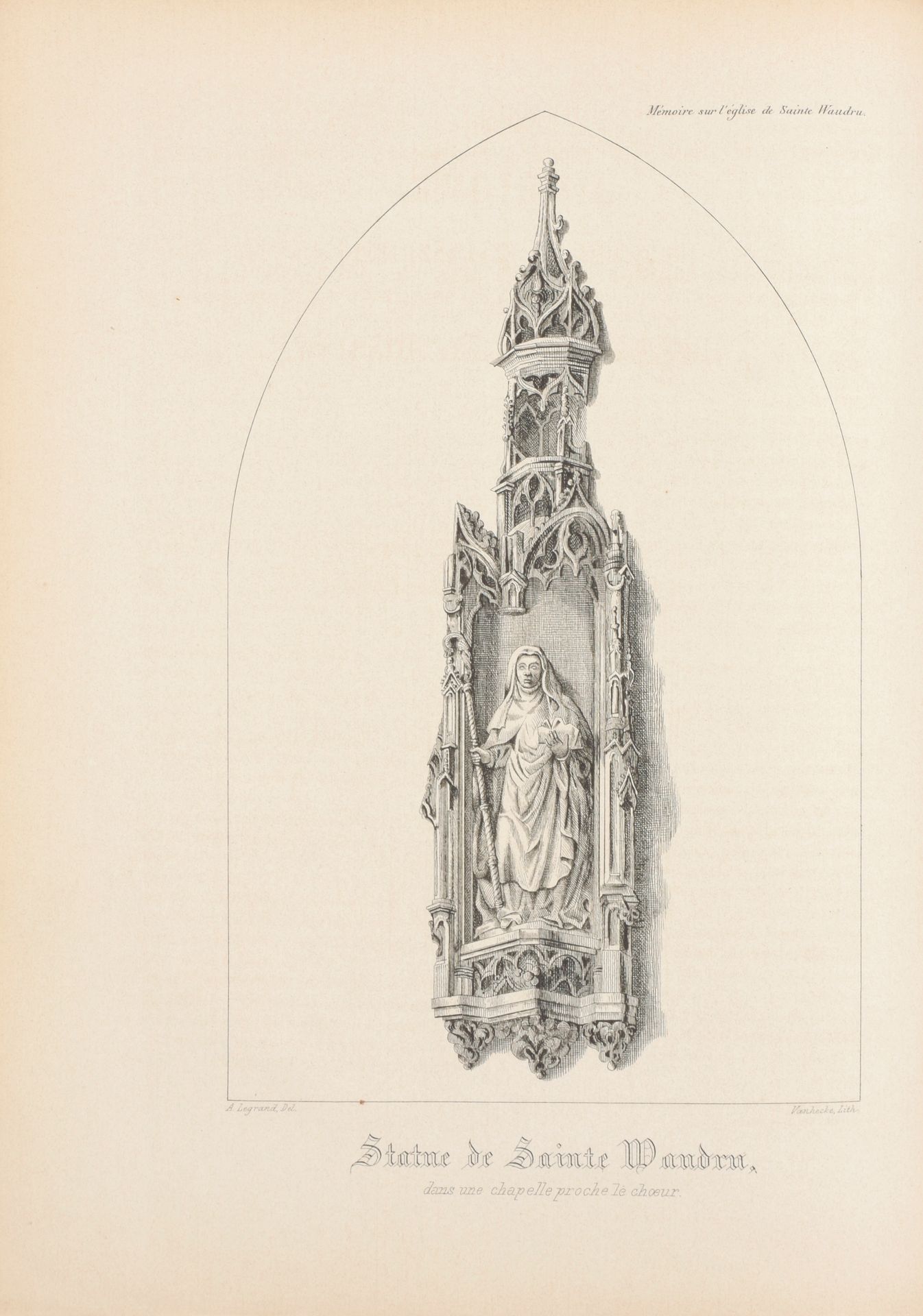 DEVILLERS, Léopold Mémoire historique et descriptif sur l'église de Sainte-Waudr&hellip;