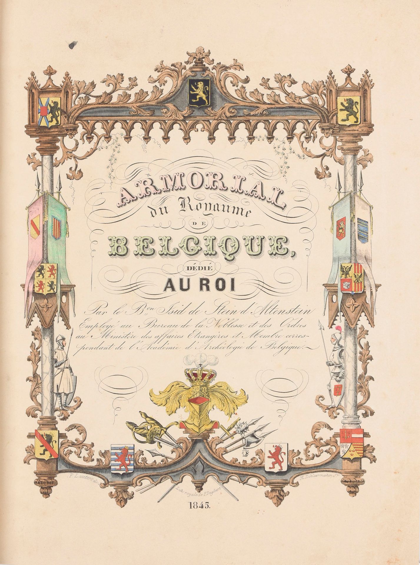 STEIN d'ALTENSTEIN, Baron Isidore de Armorial du Royaume de Belgique, dédié au r&hellip;