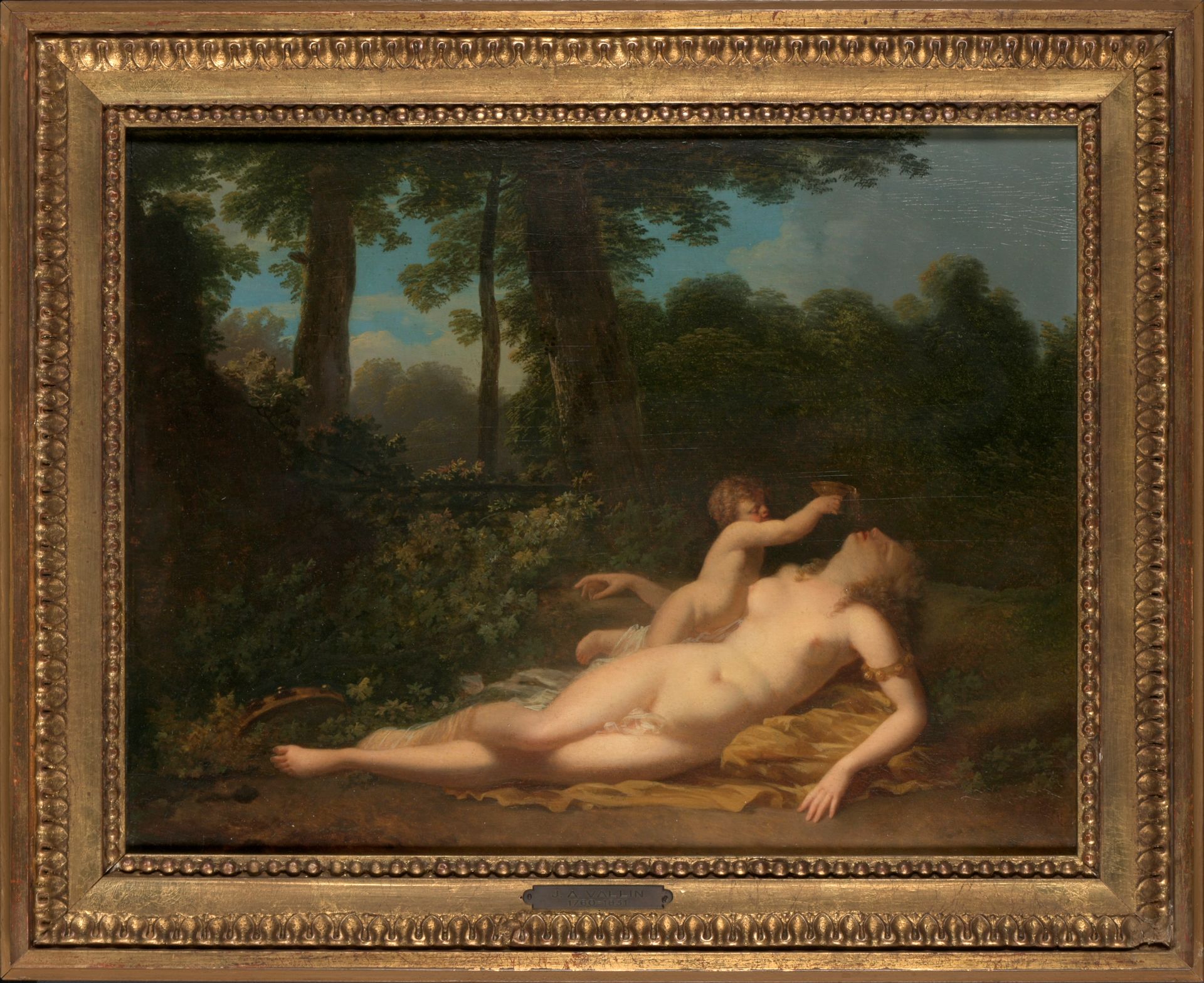 VALLIN, Jacques Antoine (1760-1831) Bacchante et amour dans paysage boisé





P&hellip;