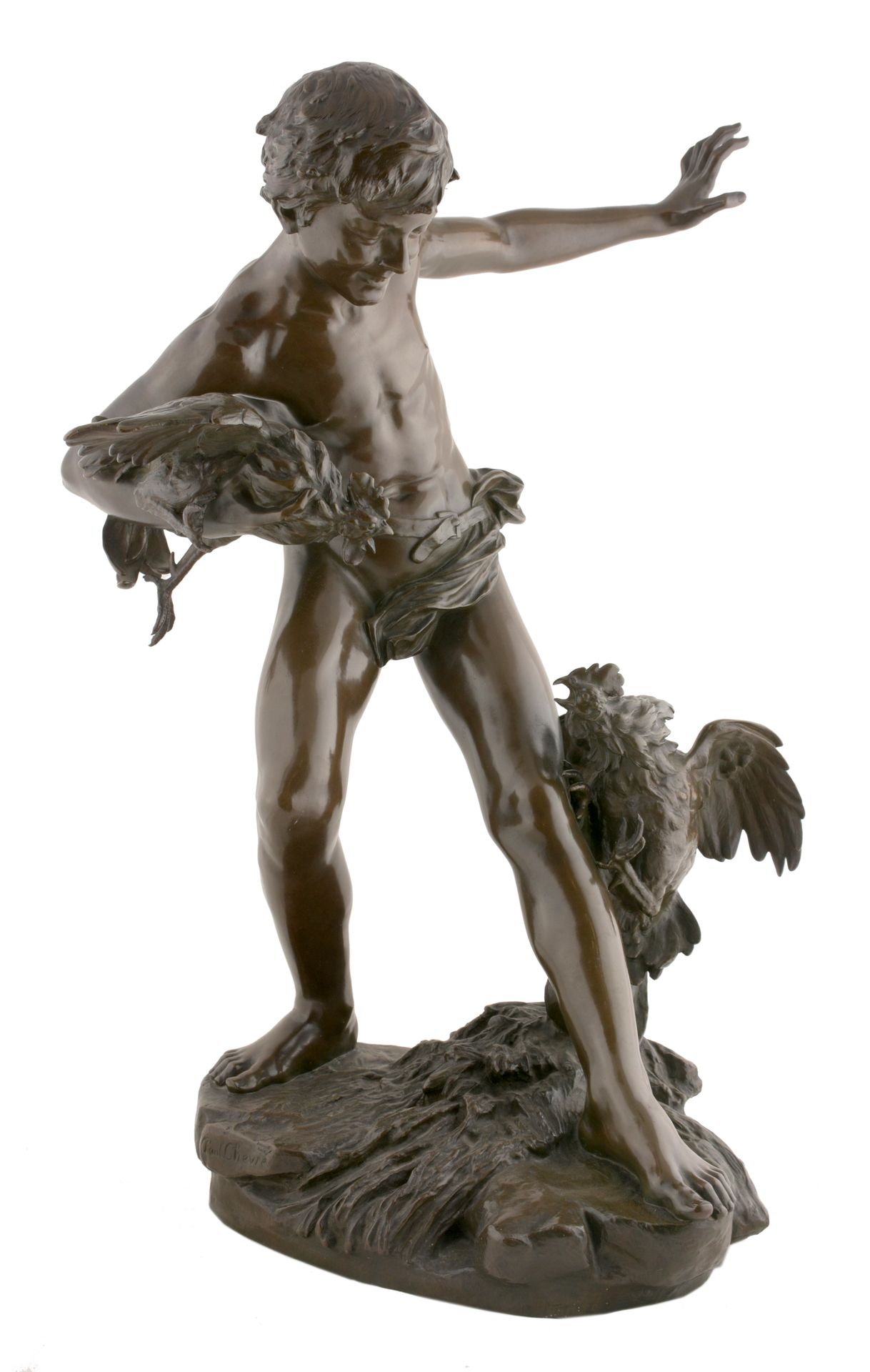 CHEVRE, Paul - Romain (1867-1914) 斗鸡







青铜雕塑（73厘米），署名Paul Chèvre和铸造厂标记 "E. C&hellip;