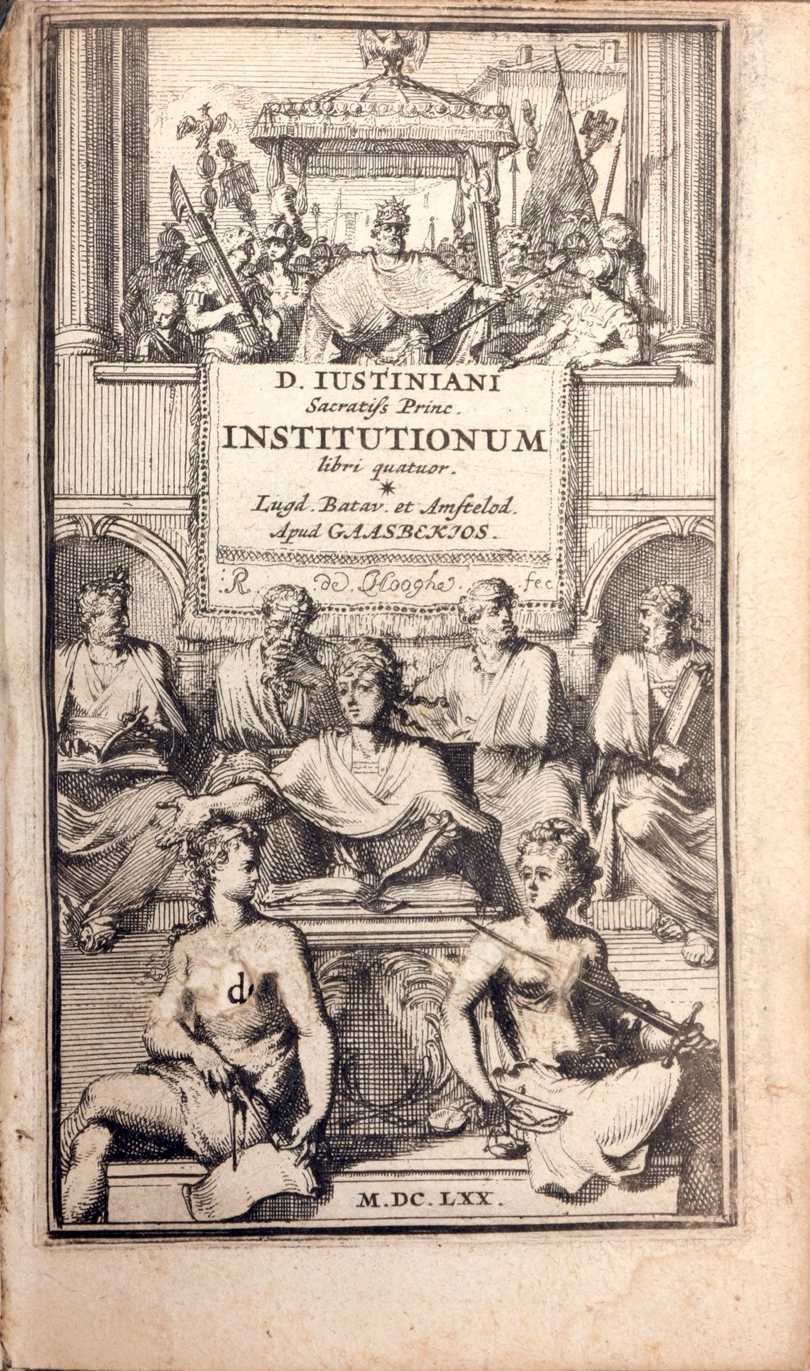 JUSTINIANUS Institutionum libri quatuor ... Additi sunt tituli Digestor.De verbo&hellip;