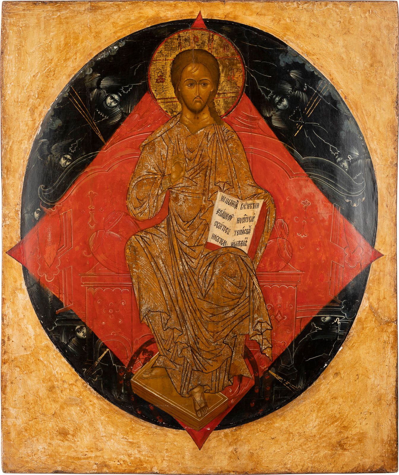 A MONUMENTAL ICON OF CHRIST IN MAJESTY FROM A CURCH ICONOST ICONA MONUMENTALE DI&hellip;