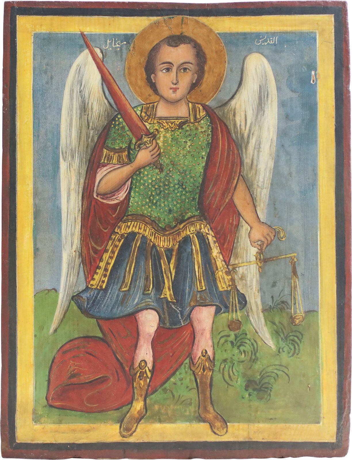 A LARGE MELKITE ICON SHOWING THE ARCHANGEL MICHAEL * A LARGE MELKITE ICON SHOWIN&hellip;