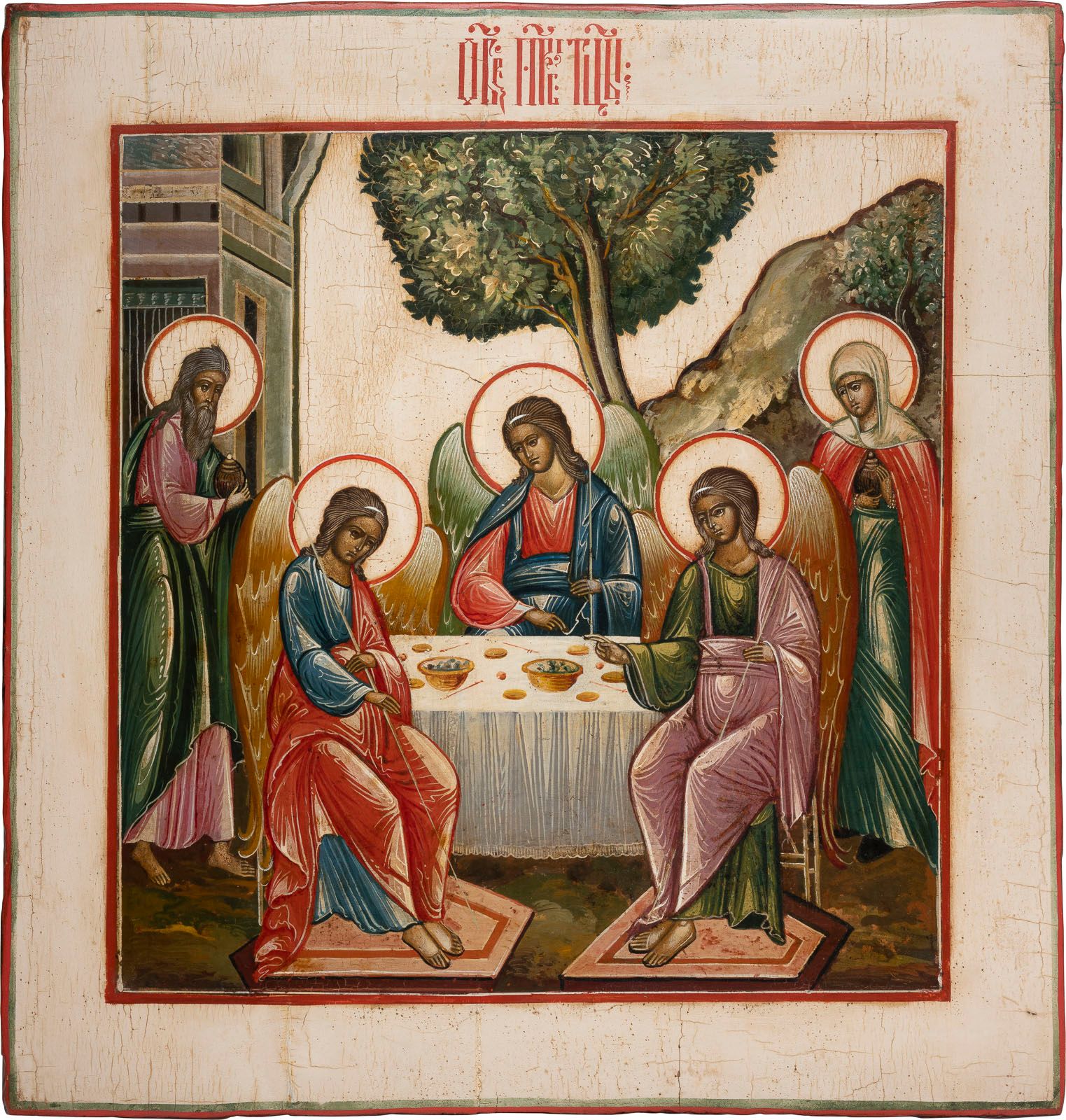 A LARGE ICON SHOWING THE OLD TESTAMENT TRINITY A LARGE ICON SHOWING THE OLD TEST&hellip;