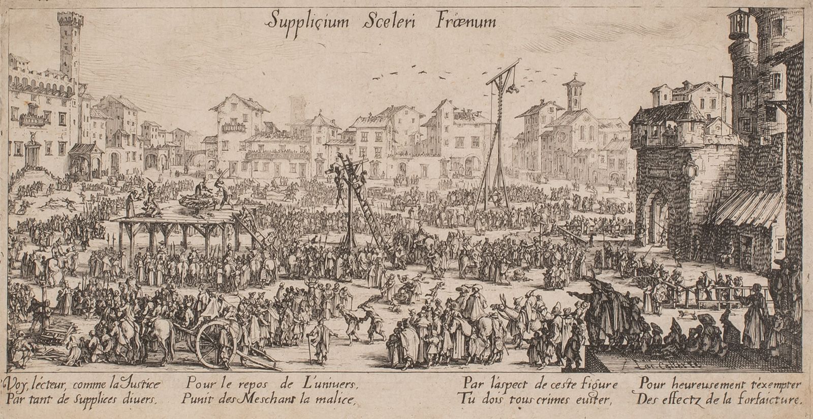 Null Jacques Callot (1592-1635)	 Les Supplices. 1634. Eau-forte. 220 x 118. Lieu&hellip;