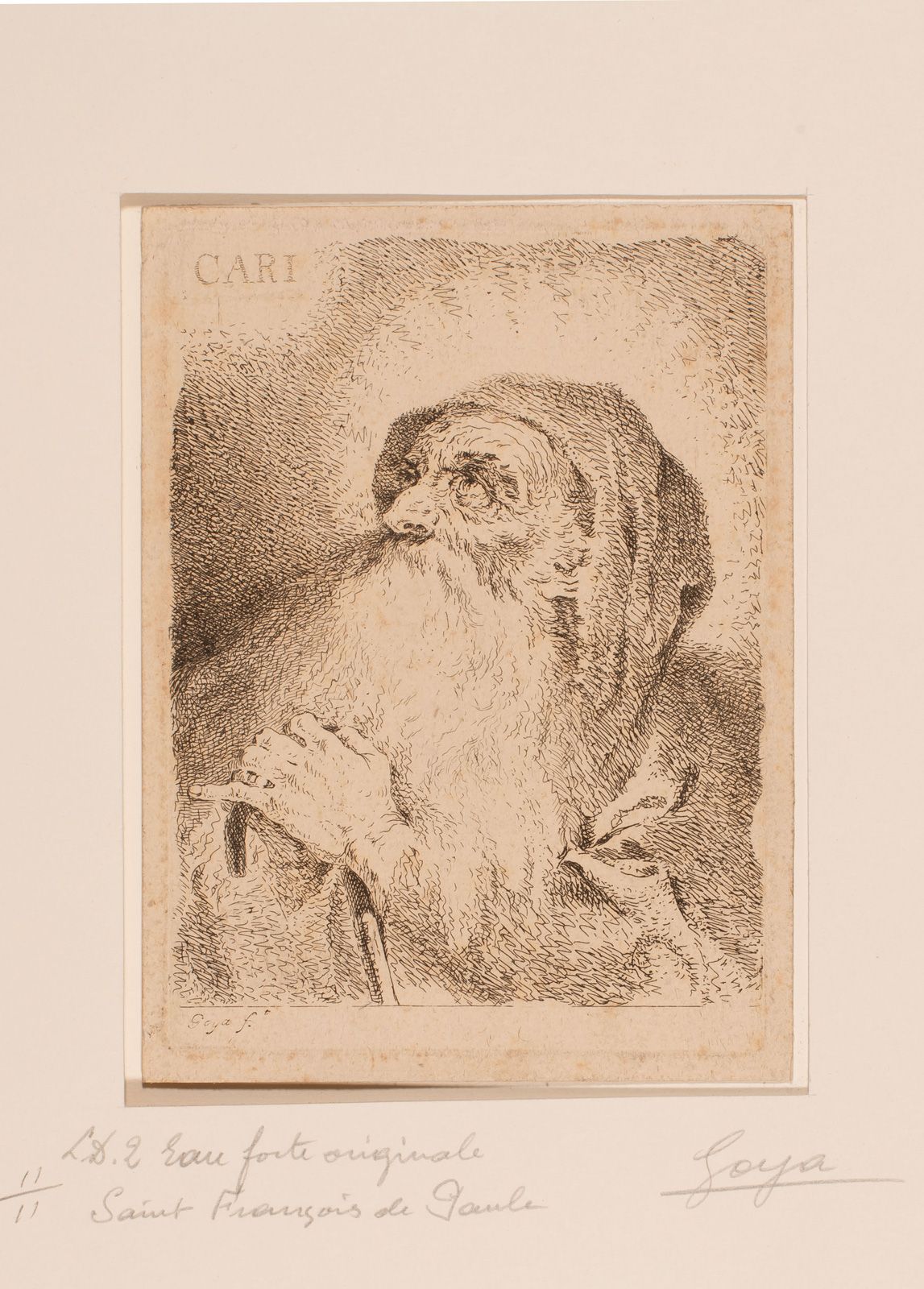 Null 弗朗西斯科-德-戈雅-卢古斯特斯（1746-1828）《圣方济各保拉》。约1780年，蚀刻版画和干点画，93 x 133。Delteil 2；Harr&hellip;