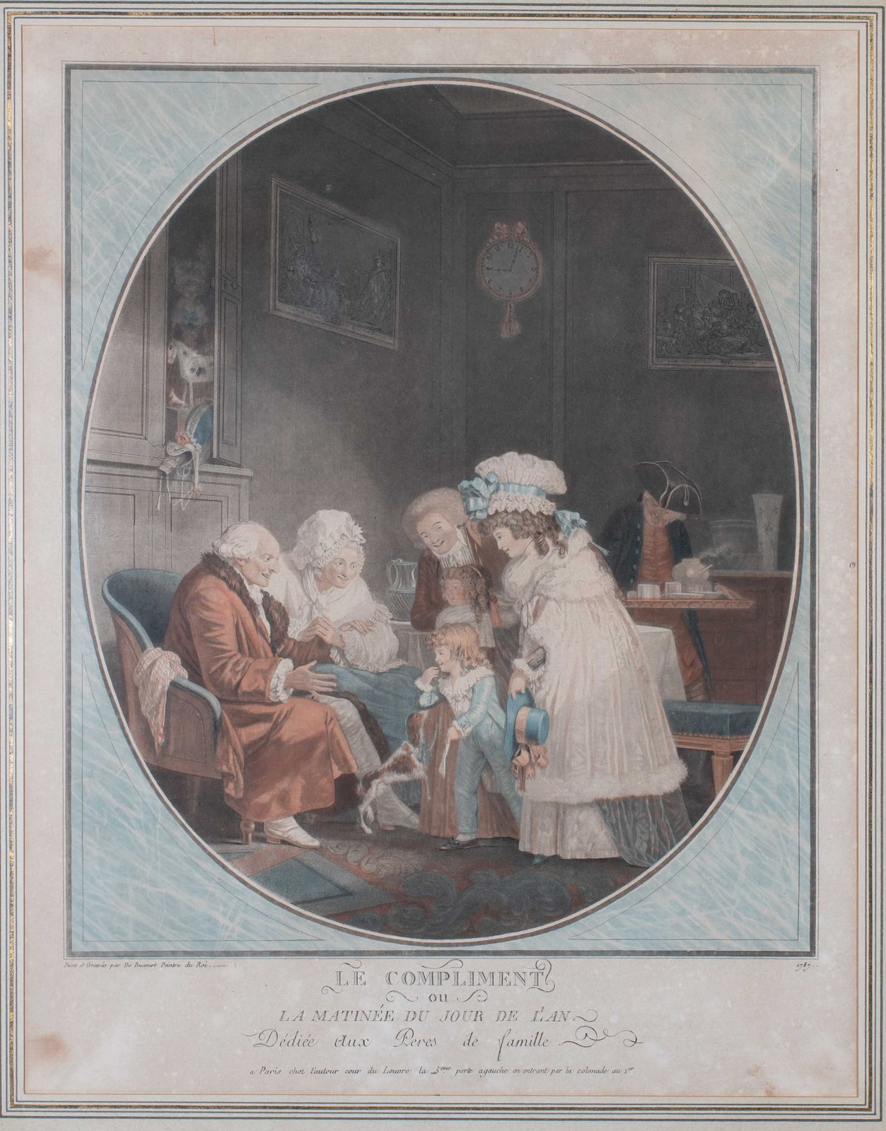 Null Philibert-Louis Debucourt (1755-1832) Le Compliment ou La Matinée du jour d&hellip;