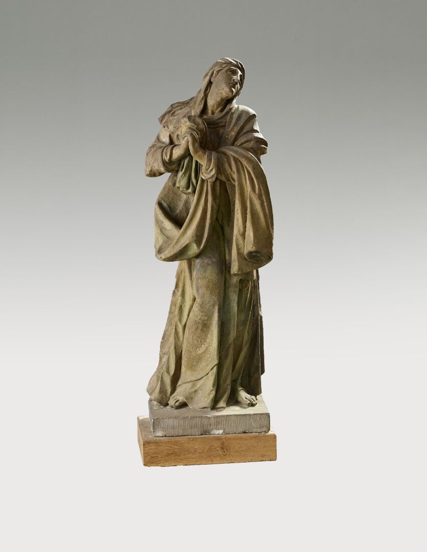 Null "Sainte femme en oraison". 

Pierre sculptée et patinée.

XVIIIème siècle. &hellip;