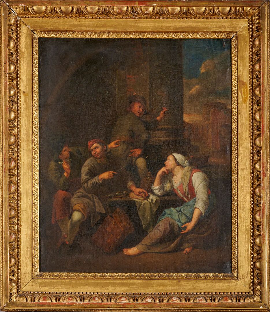Null Jacob TOORENVLIET (um 1635-1719)
"Das Fischmahl während der Fastenzeit".
Ma&hellip;