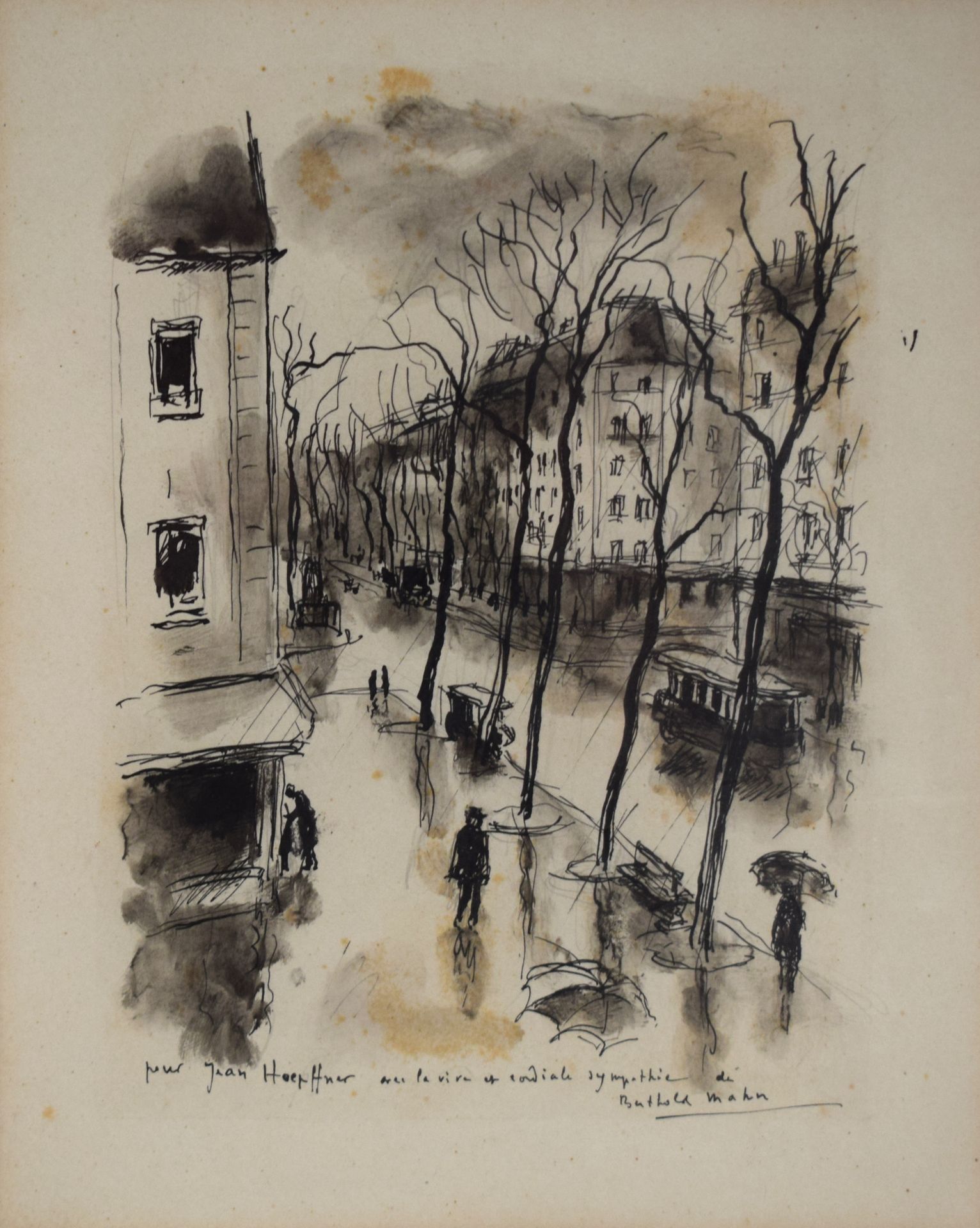 Null Berthold MAHN (1881-1975)

Rue à Paris

Lavis d'encre

Signé et dédicacé à &hellip;
