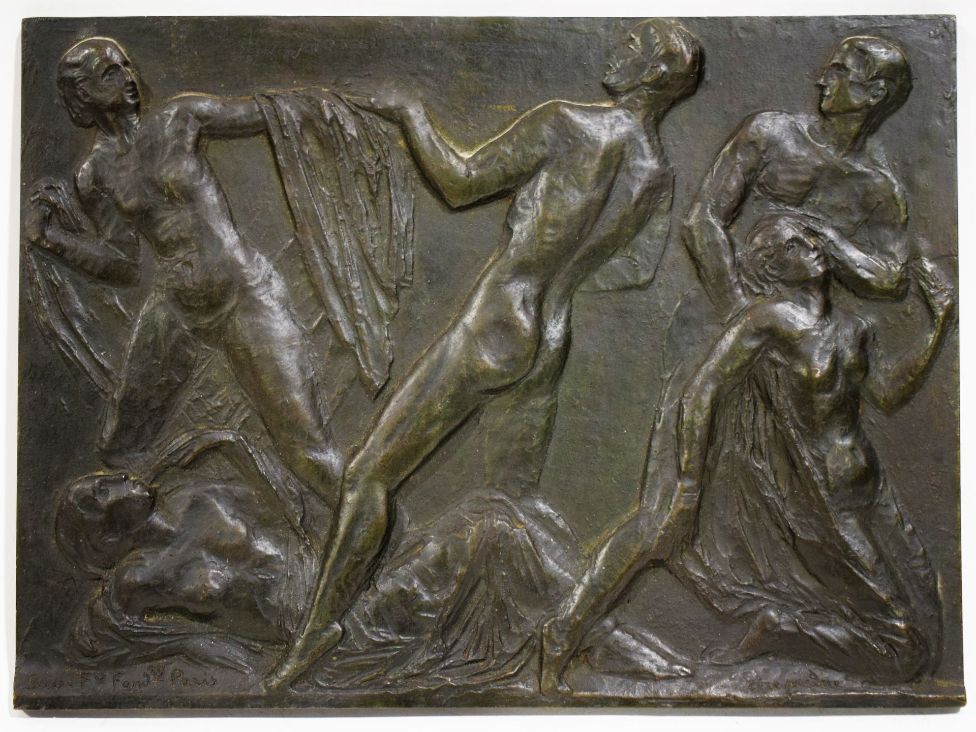 Null SUSSE FRERES 

Plaque en bronze 

Enlèvement des Sabines

Signé "Susse Frèr&hellip;