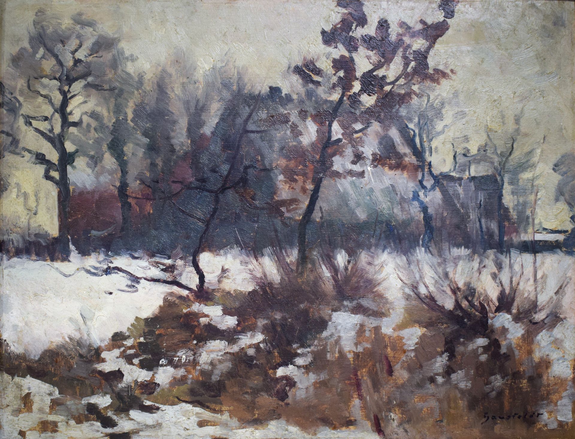 Null Hans HAUSFELDT (1902-1977/83)

Paysage d'arbres en hiver

Huile sur carton
&hellip;