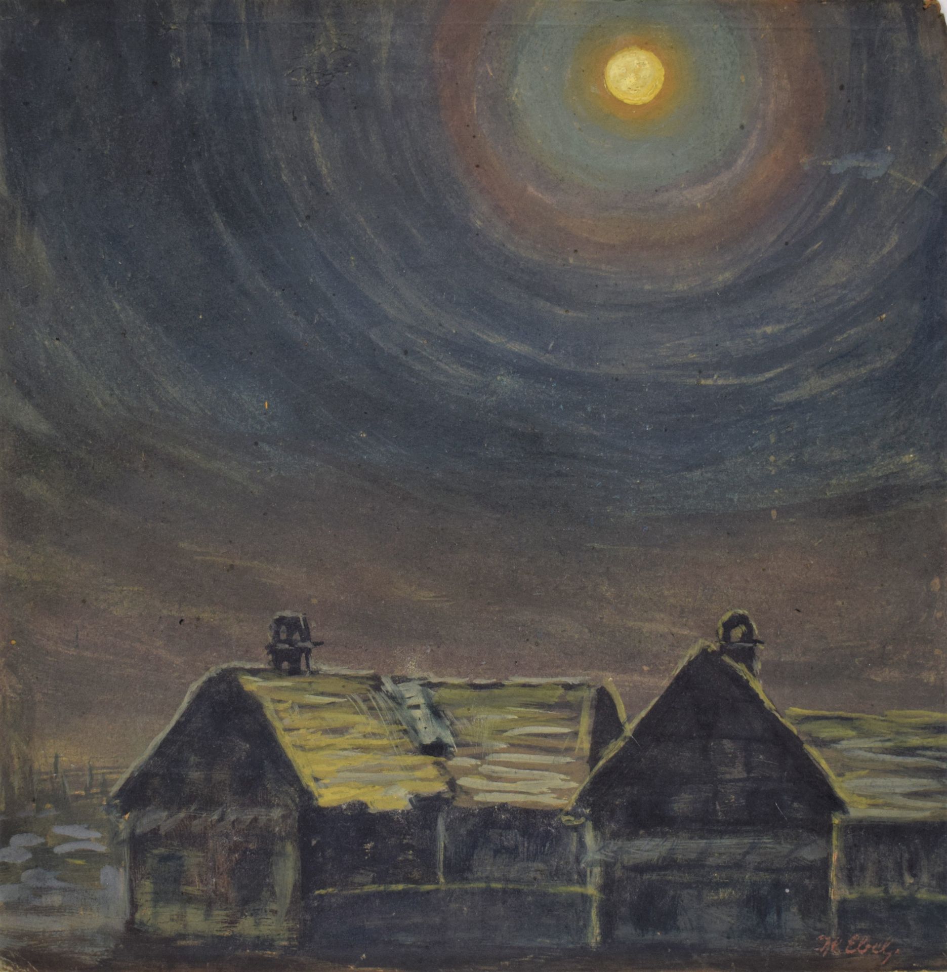 Null Henri EBEL (1849-1931)

Clair de lune au paysage d'hiver

Gouache sur papie&hellip;