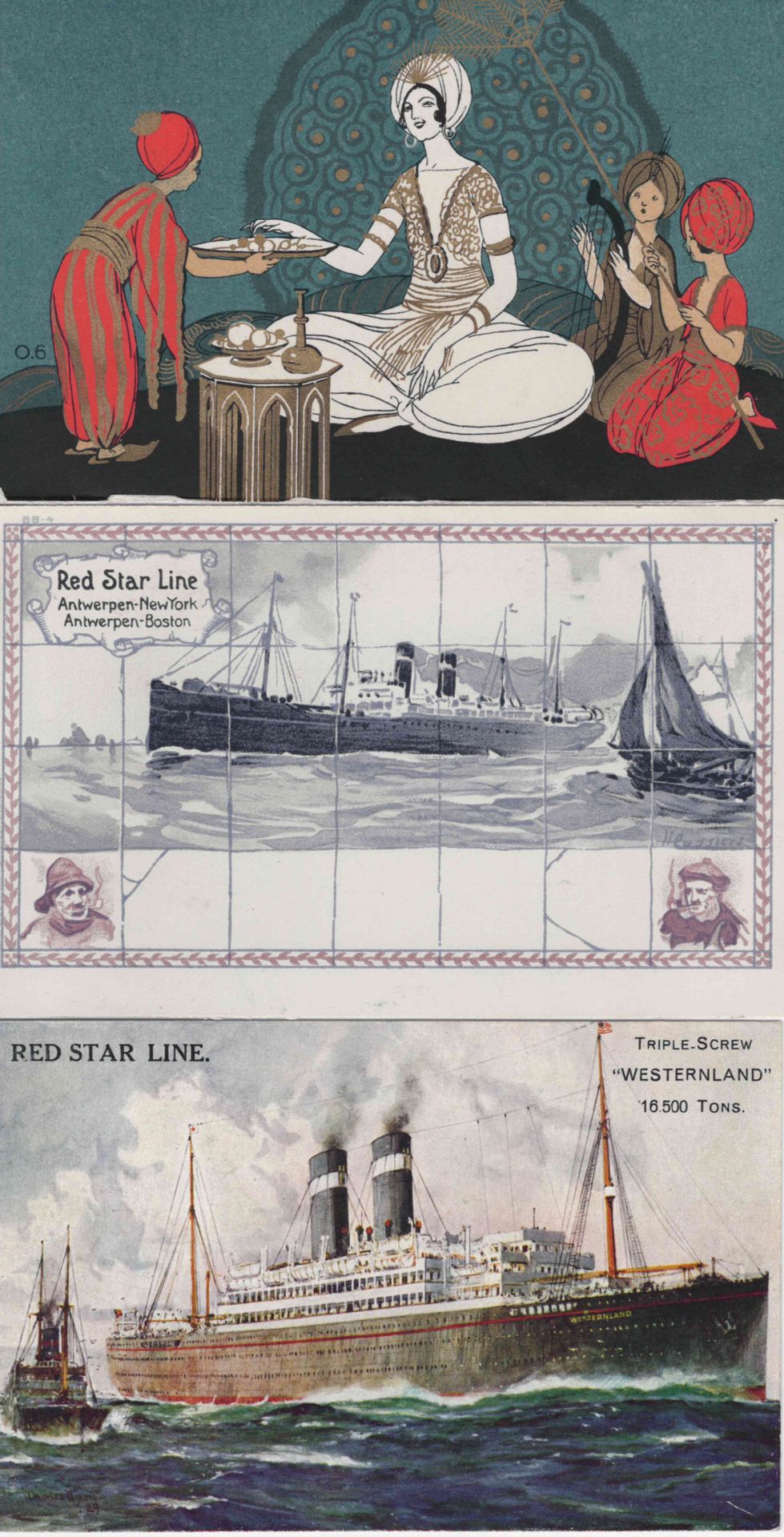 Null (PAQUEBOT) Ensemble de cartes postales de Paquebots des années 20/30 : 1. R&hellip;