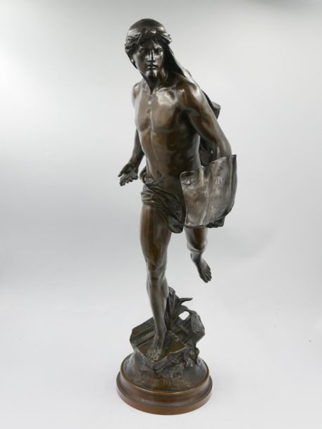 Null Émile Louis PICAULT (1833-1915) 
Le semeur d'idées 
Épreuve en bronze à pat&hellip;