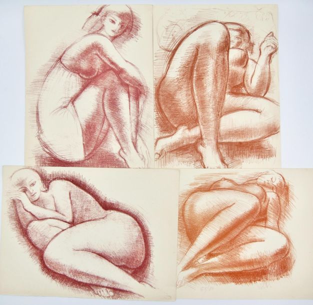 Null Antoniucci VOLTI (1915-1989), d'après 
Lot de quatres lithographies à l'imi&hellip;
