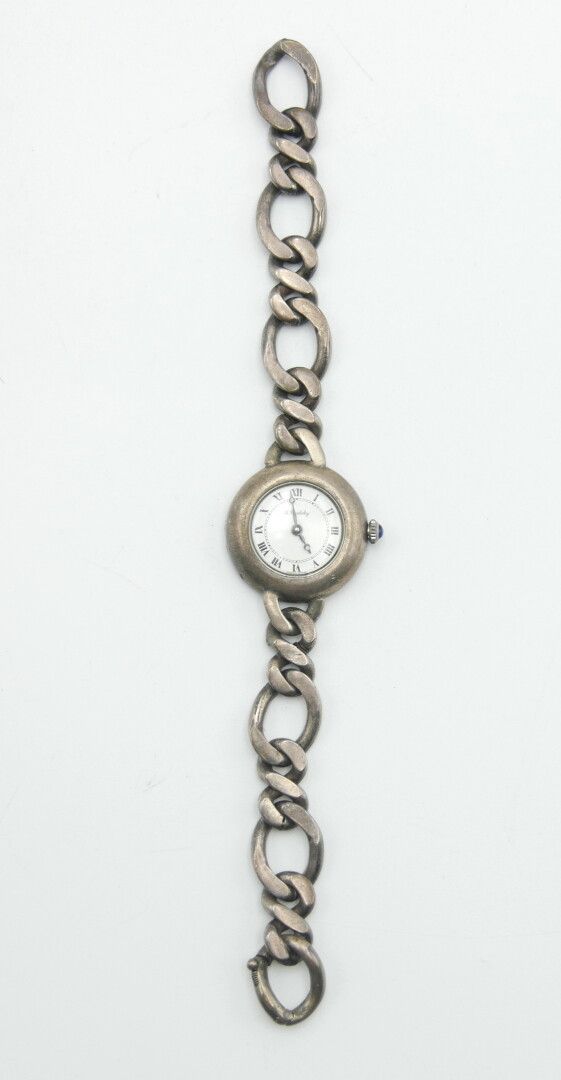 Null A. BARTHELAY 

Armbanduhr in Silber 800/1000, weißes Zifferblatt mit römisc&hellip;