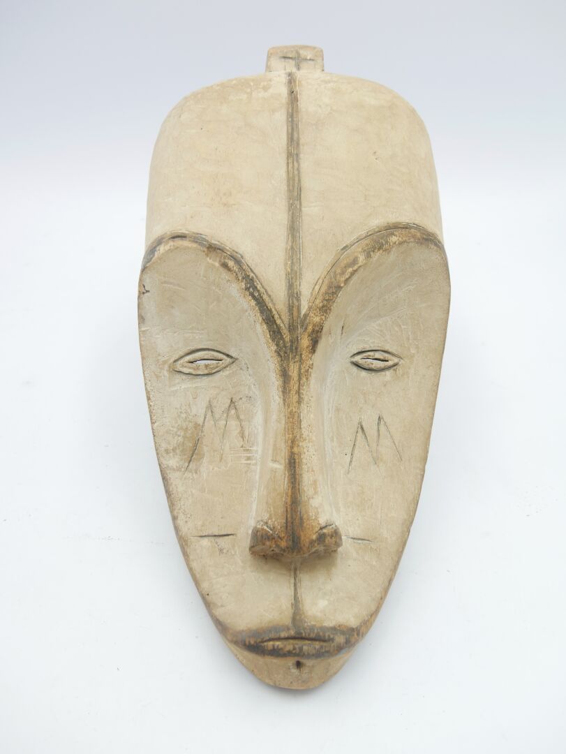 Null Máscara de fang, Gabón

Madera semidura, pigmentos

H. 40 cm de altura.