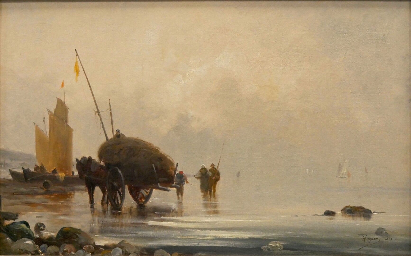 Null HUZNER (19th - 20th CENTURY)

The seaweed collectors 

Oil on canvas

Signe&hellip;