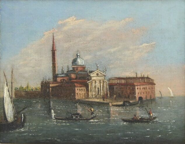 Null IM GESCHMACK VON GUARDI 

San Giorgio Maggiore in Venedig 

Öl auf Leinwand&hellip;
