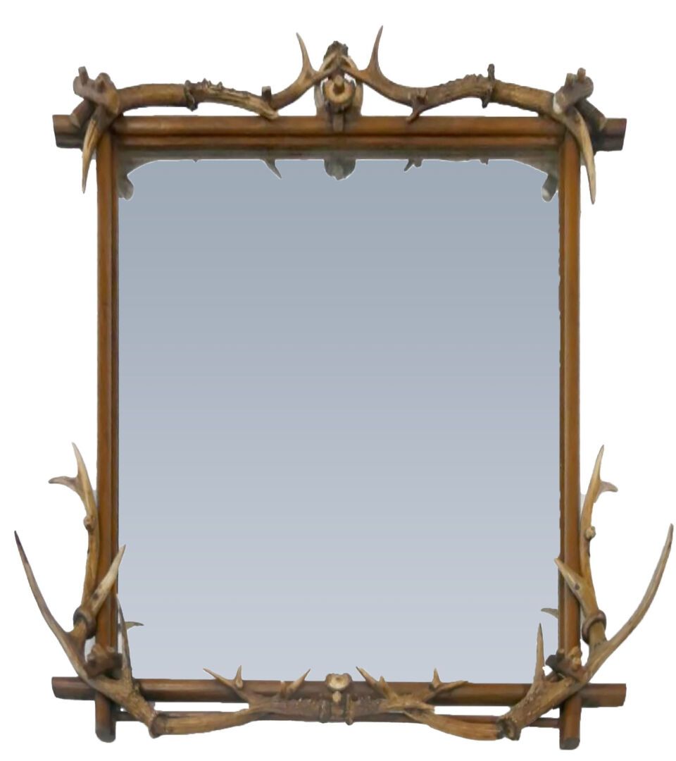 Null GERMANY - Late 19th - Early 20th century 

Rectangular mirror made of wood &hellip;