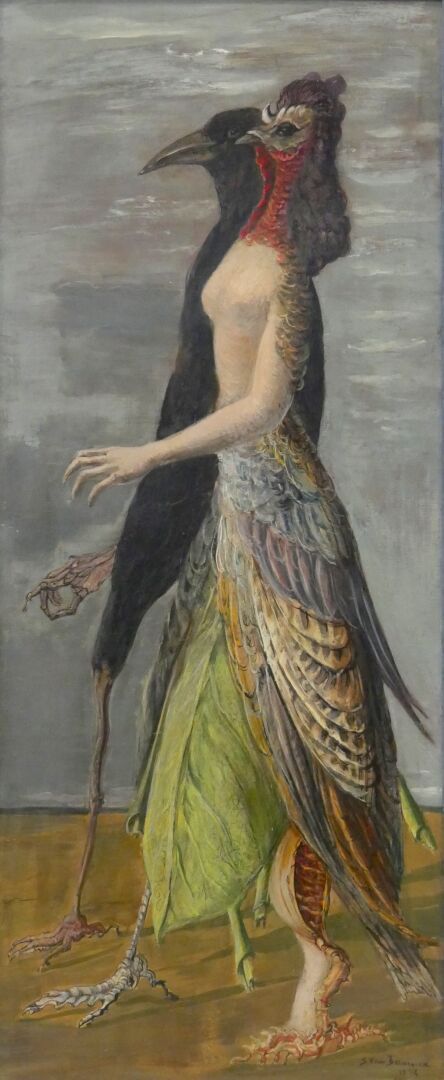 Null Suzanne VAN DAMME (1901-1986) - SCUOLA SURREALISTA BELGA 

Coppia di uccell&hellip;