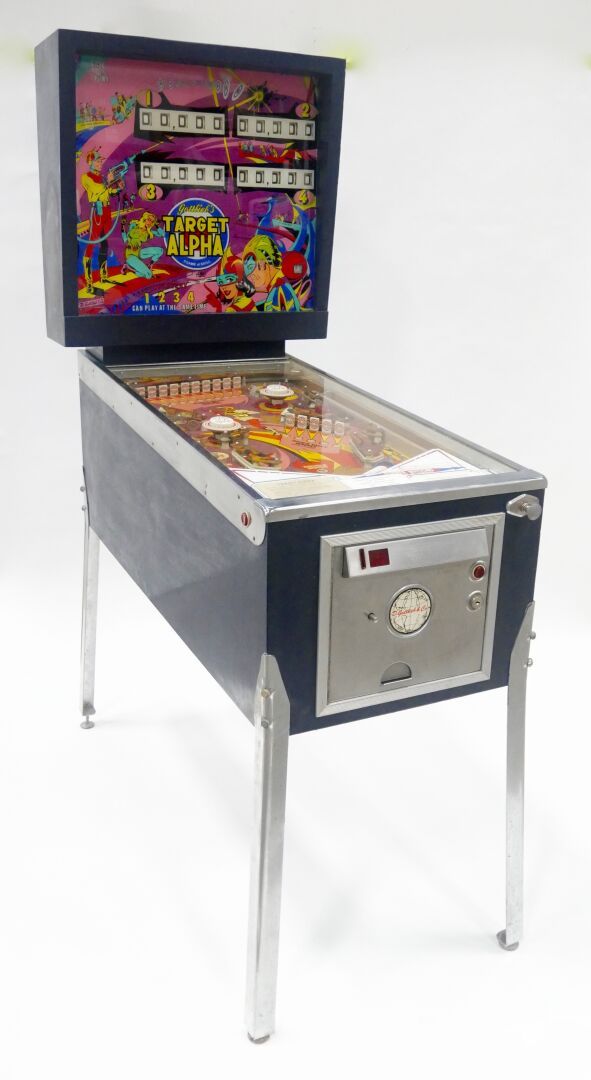 Null GOTTLIEB 

Target Alpha, 1976 

Pinball machine for four players 

Wooden c&hellip;